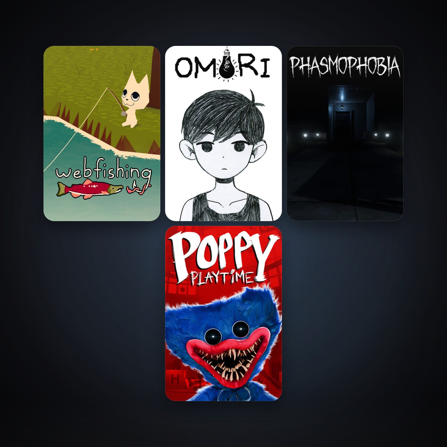 Phasmophobia + OMORI, 4 games, clean — HabibiAccounts