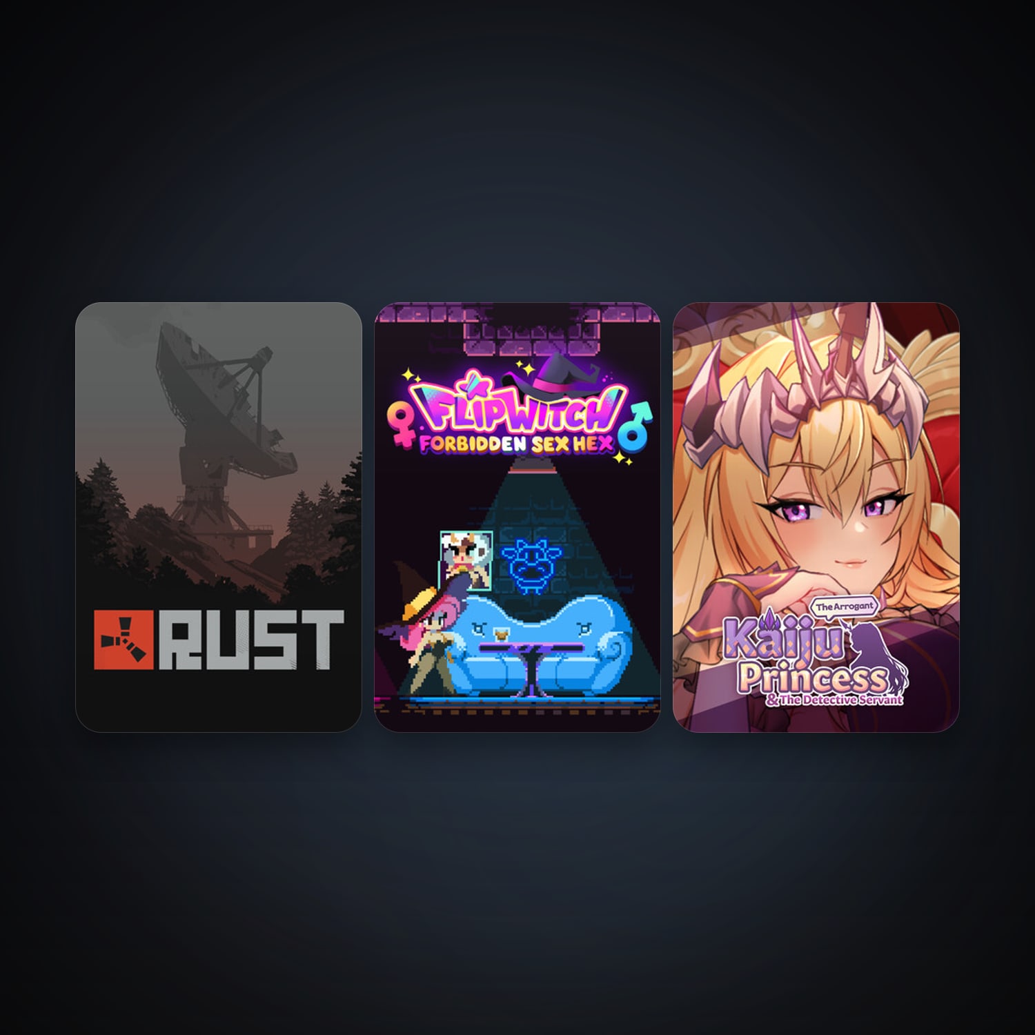 Rust + FlipWitch - Forbidden Sex Hex, 6 games, clean — HabibiAccounts