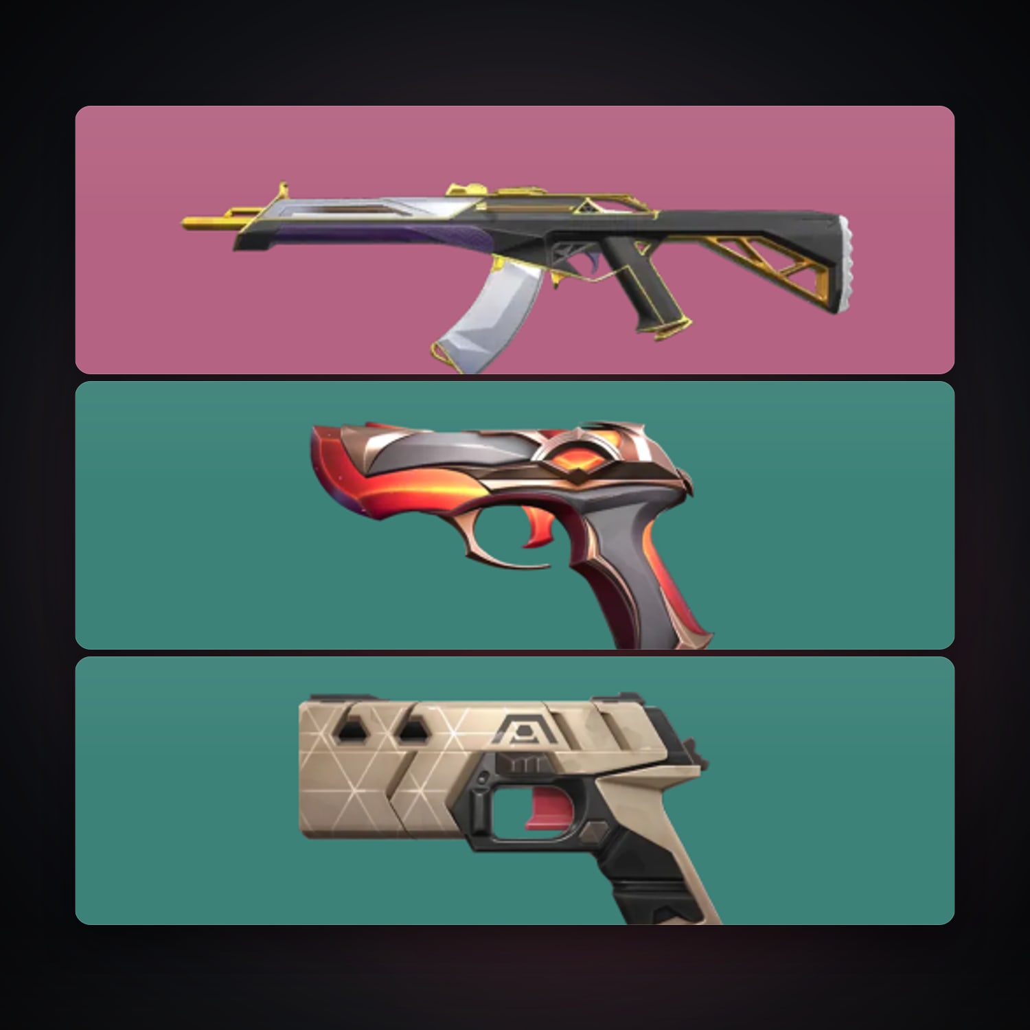 AP Gold 1 locker — 3 skins, lvl 124 — HabibiAccounts