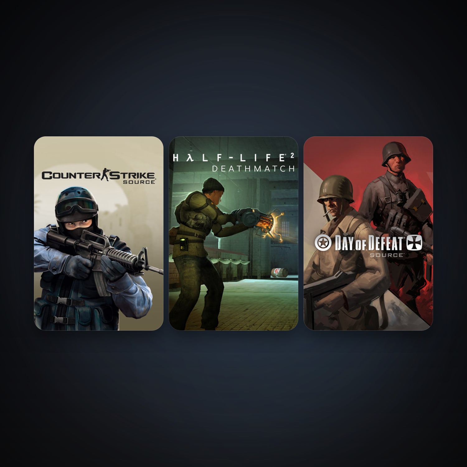 Counter-Strike: Source + Day of Defeat: Source, 3 games, clean — HabibiAccounts