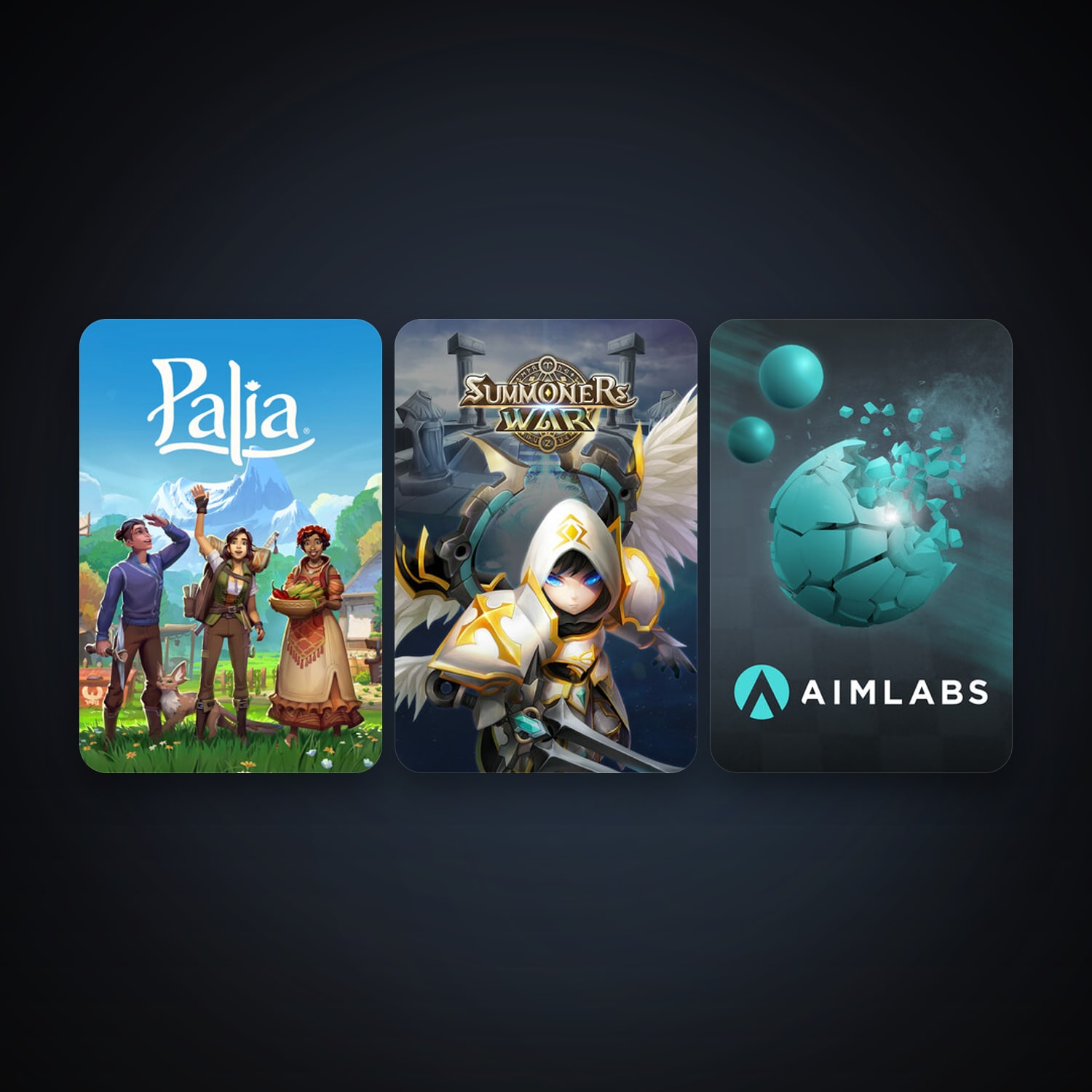 Aimlabs + Summoners War, 4 games, clean — HabibiAccounts