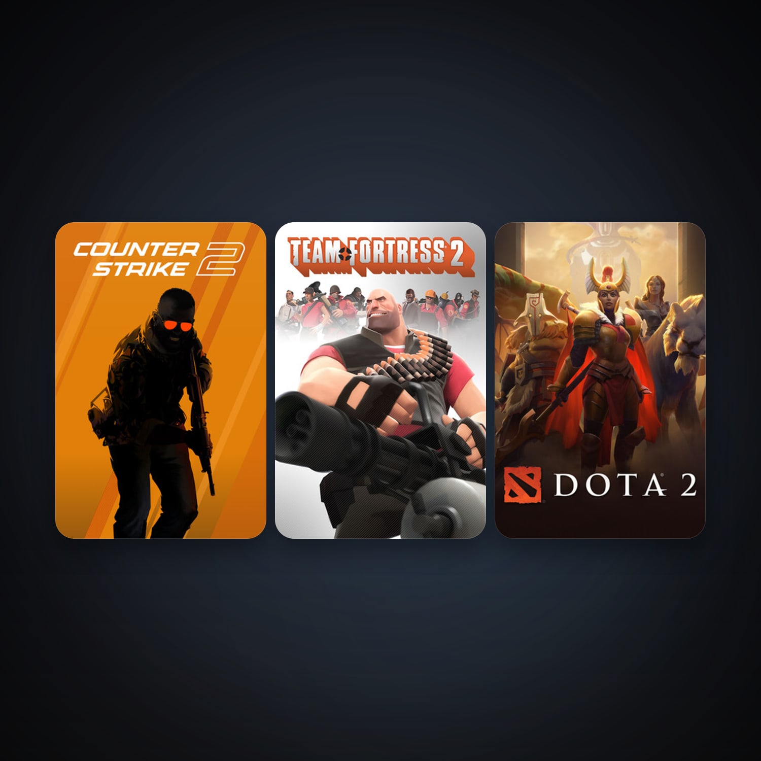 Team Fortress 2 + Dota 2, 3 games, clean — HabibiAccounts