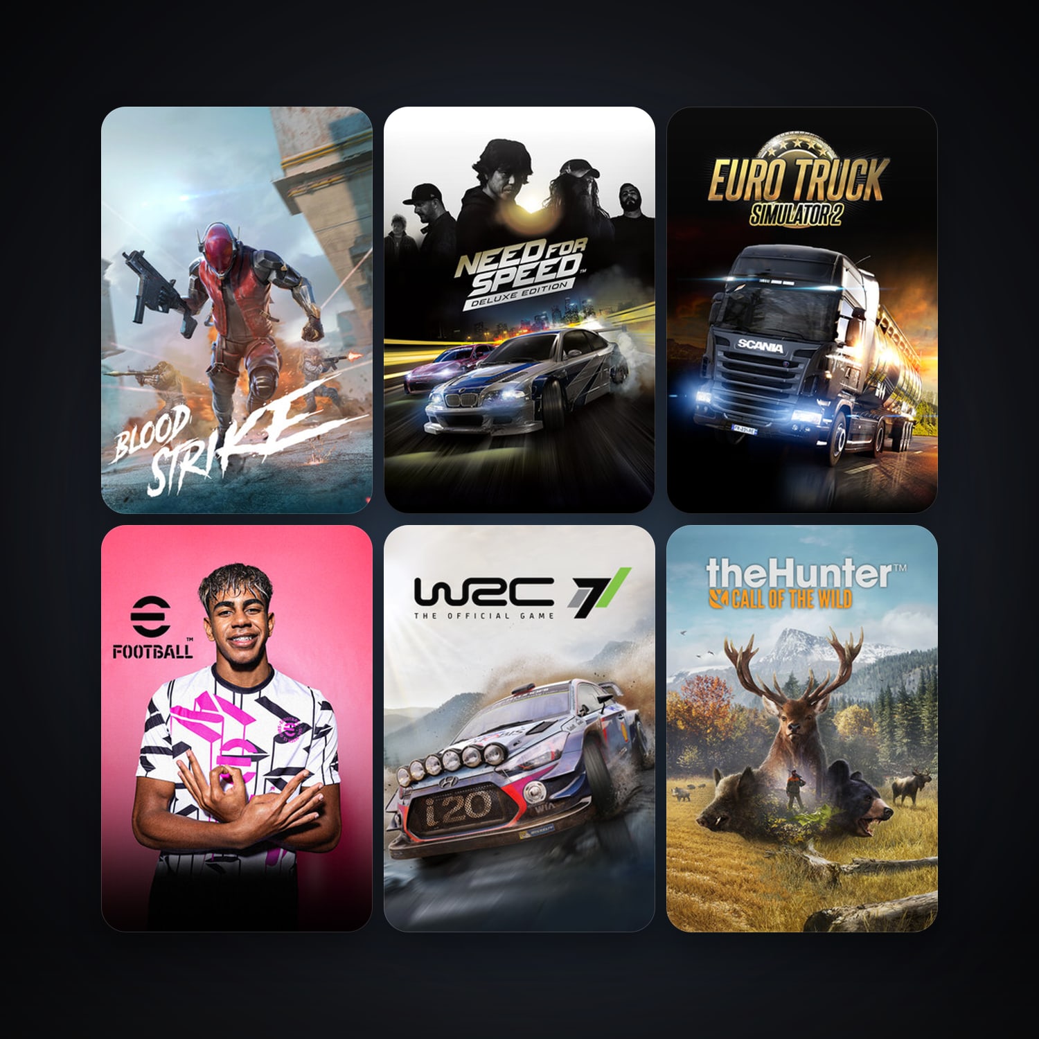 Euro Truck Simulator 2 + theHunter: Call of the Wild, 13 games, clean — HabibiAccounts
