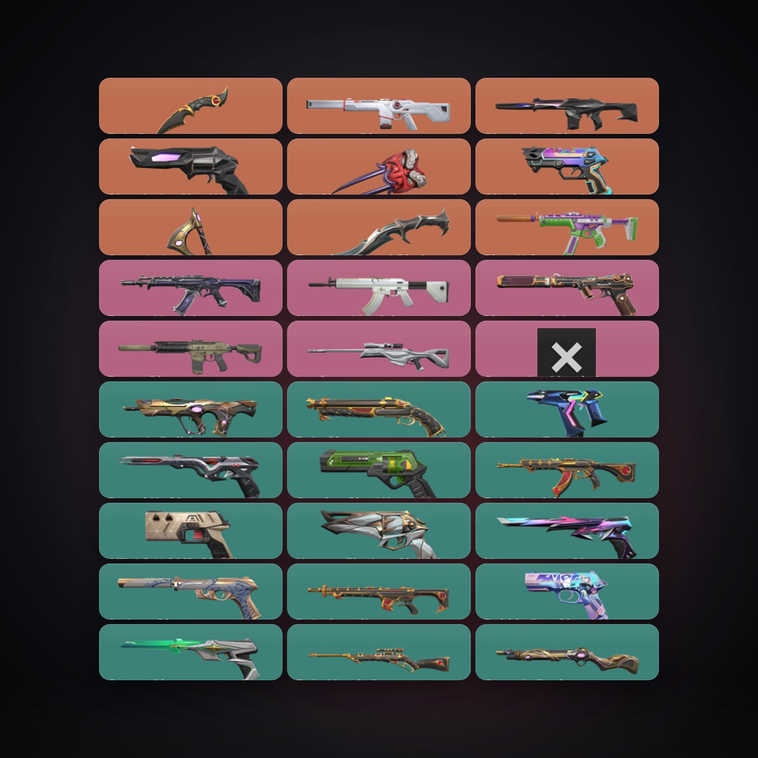 AP Ascendant 3 locker — 4 knives, 84 skins, lvl 736 — HabibiAccounts