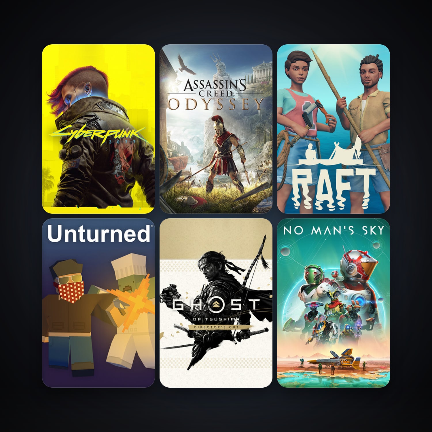 No Man's Sky + Unturned, 12 games, clean — HabibiAccounts