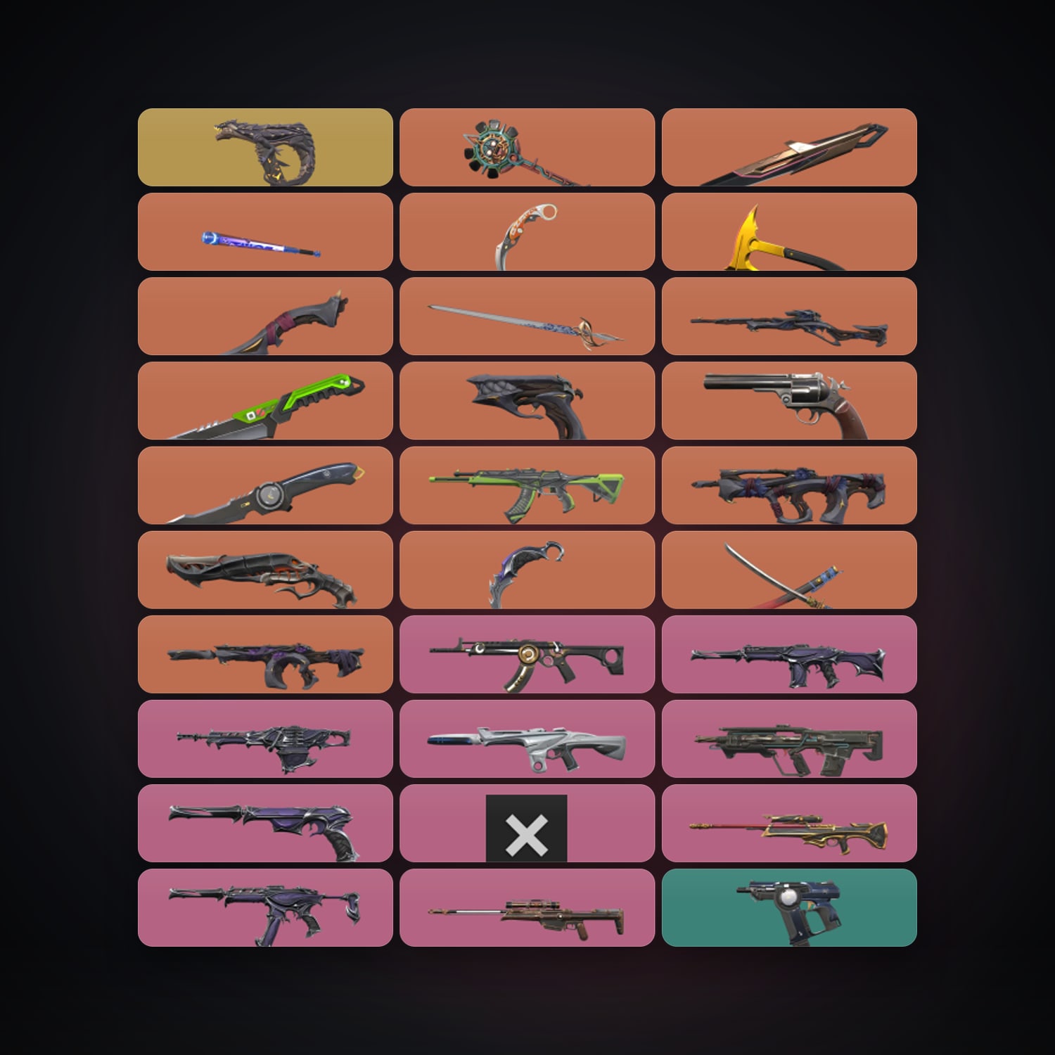 EU Plat 1 locker — 11 knives, 132 skins, lvl 193 — HabibiAccounts
