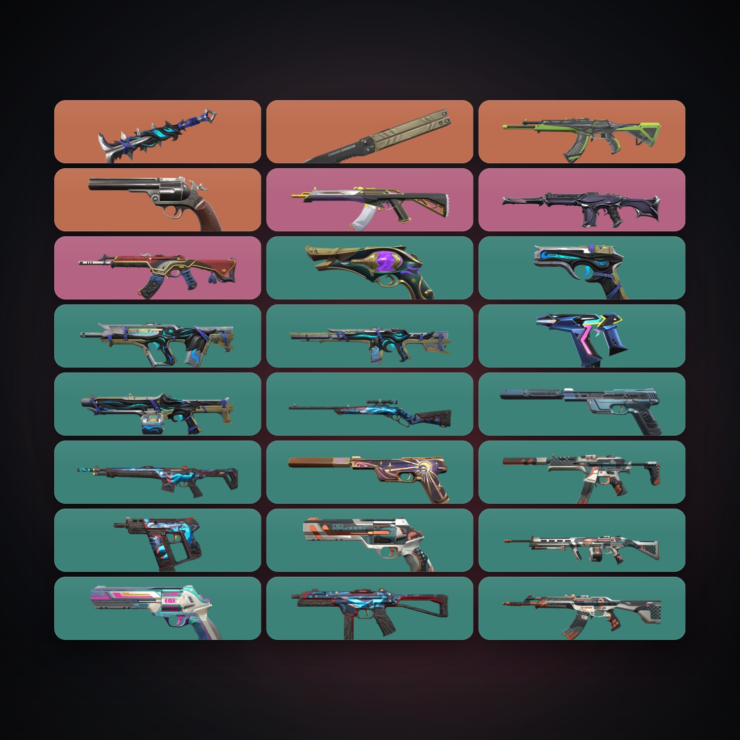 NA Plat 1 locker — 2 knives, 24 skins, lvl 133 — HabibiAccounts