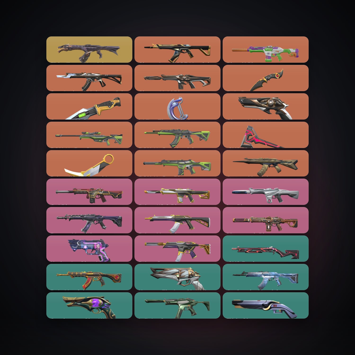 LA Plat 2 locker — 5 knives, 96 skins, lvl 381 — HabibiAccounts