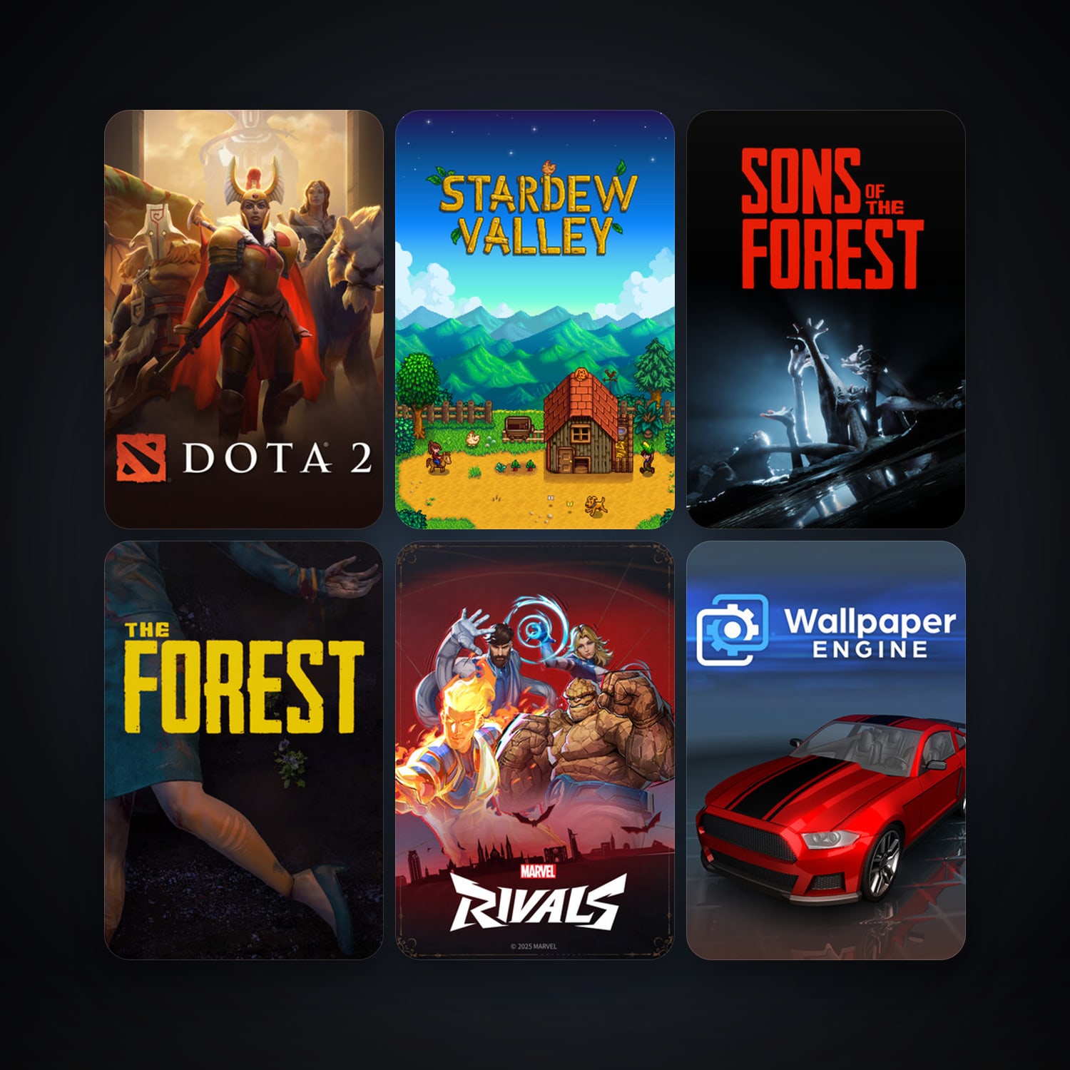 Dota 2 + The Forest, 16 games, clean — HabibiAccounts