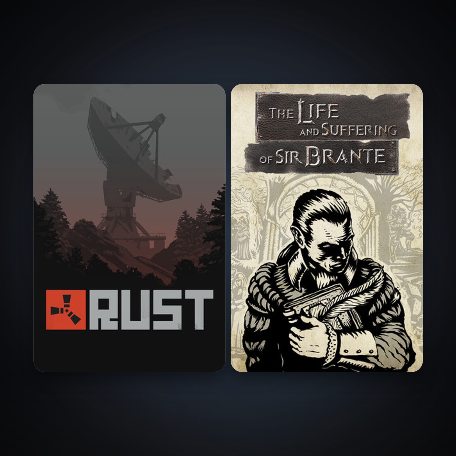 Rust + The Life and Suffering of Sir Brante, 16 games, clean — HabibiAccounts