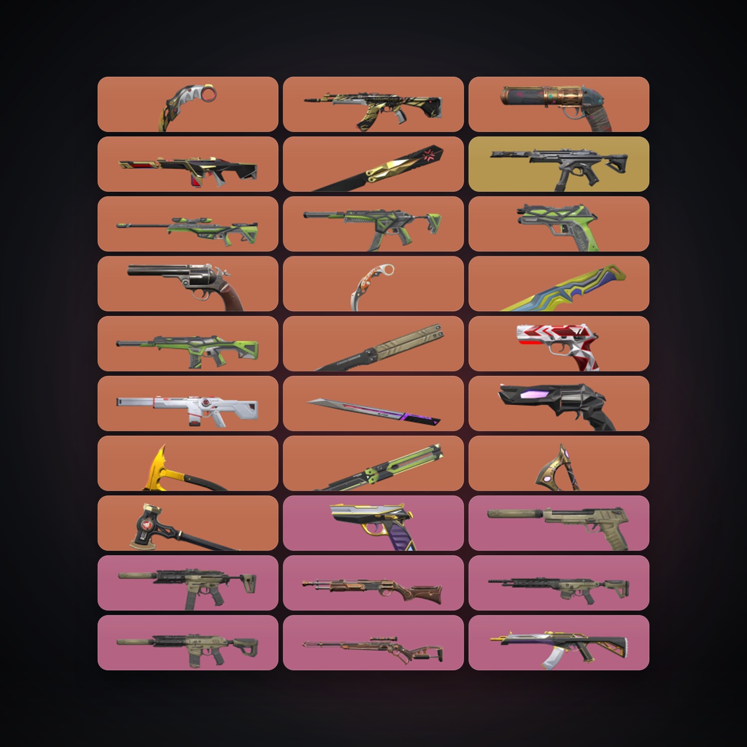 NA Gold 1 locker — 10 knives, 162 skins, lvl 145 — HabibiAccounts