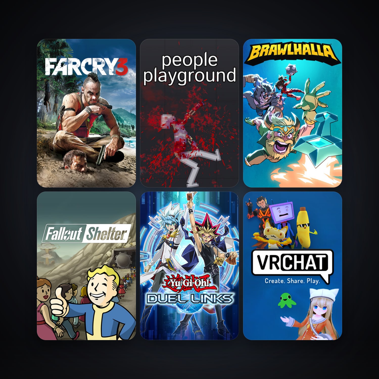 Far Cry 3 + Brawlhalla, 10 games, clean — HabibiAccounts