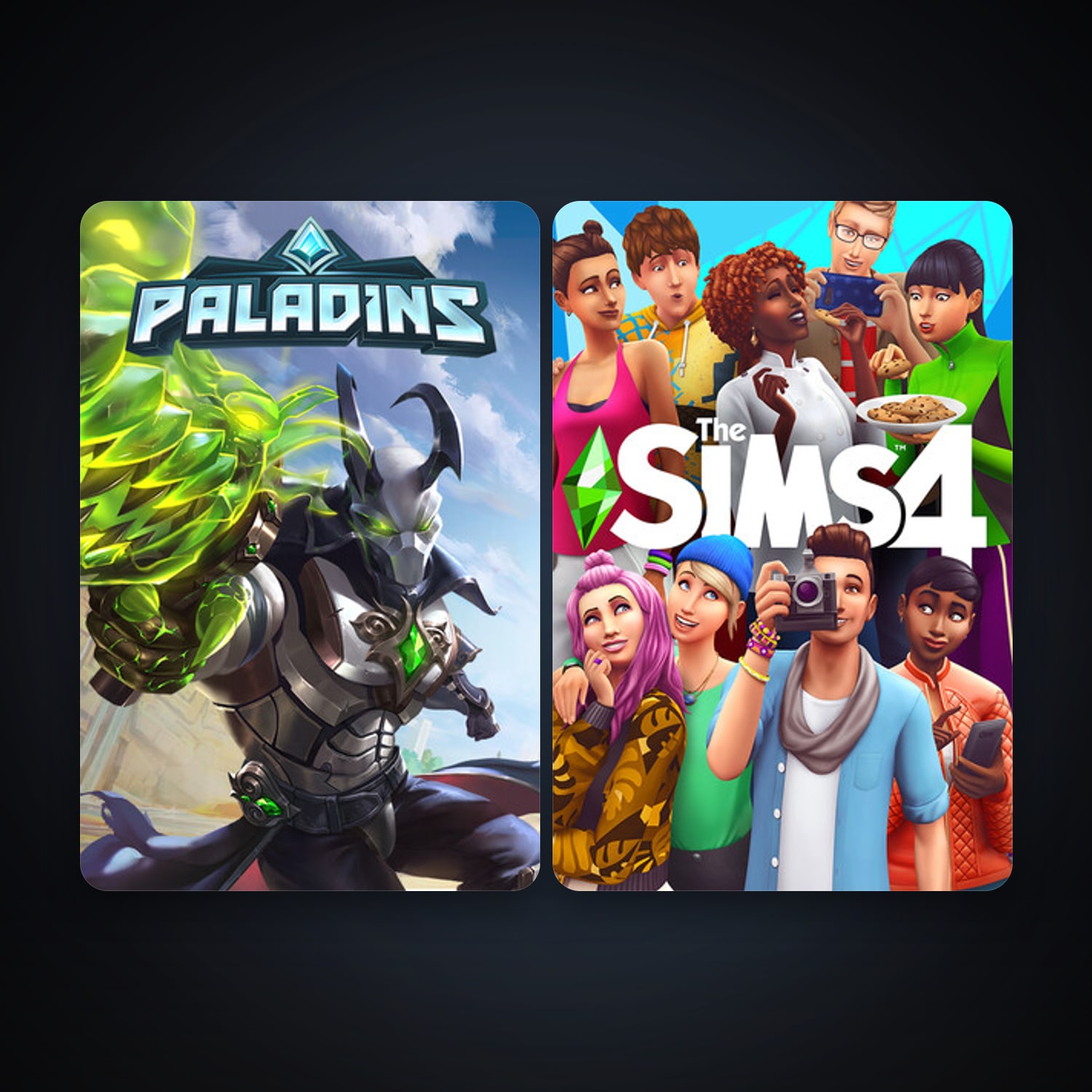 Paladins + The Sims 4, 2 games, clean — HabibiAccounts