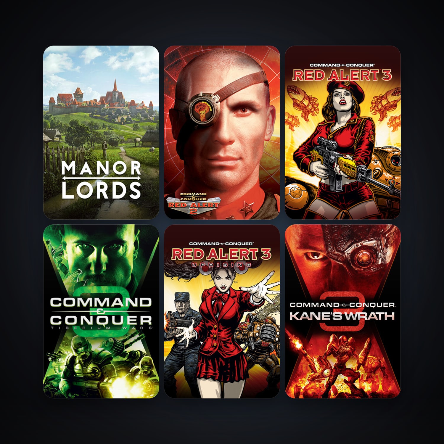 Command & Conquer: Red Alert 3 + Command & Conquer 3: Tiberium Wars, 13 games, clean — HabibiAccounts