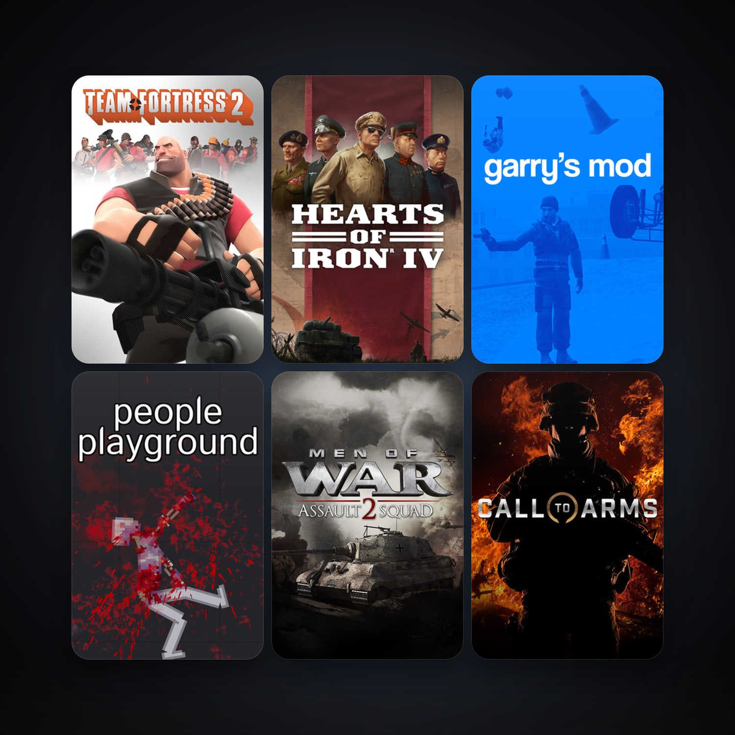 Team Fortress 2 + Garry's Mod, 47 games, Steam 10, clean — HabibiAccounts