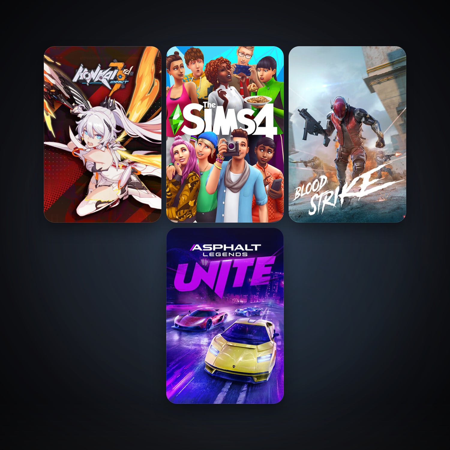 The Sims 4 + Honkai Impact 3rd, 10 games, clean — HabibiAccounts