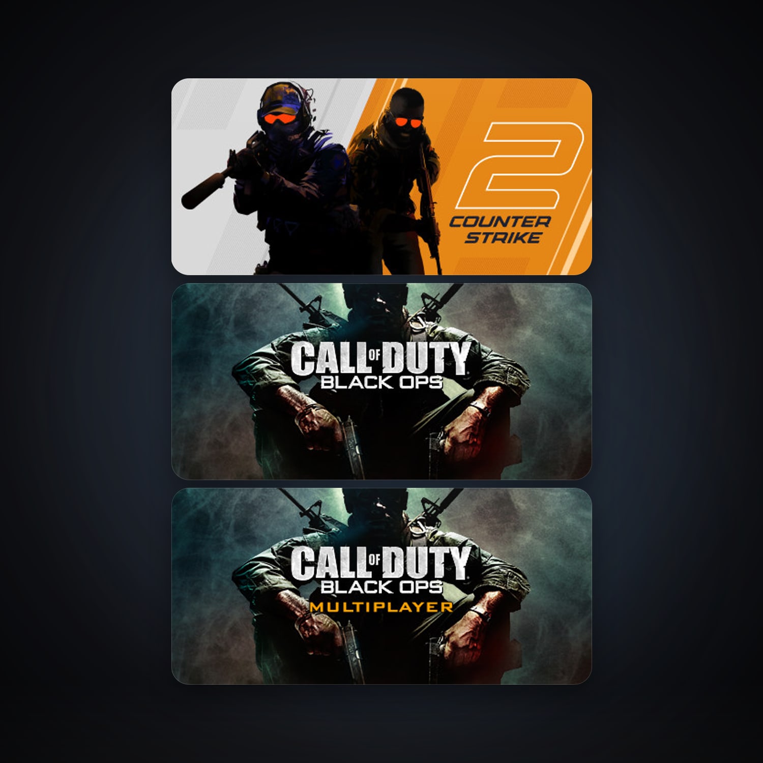 CS2 Prime + Call of Duty: Black Ops, 3 games, clean — HabibiAccounts