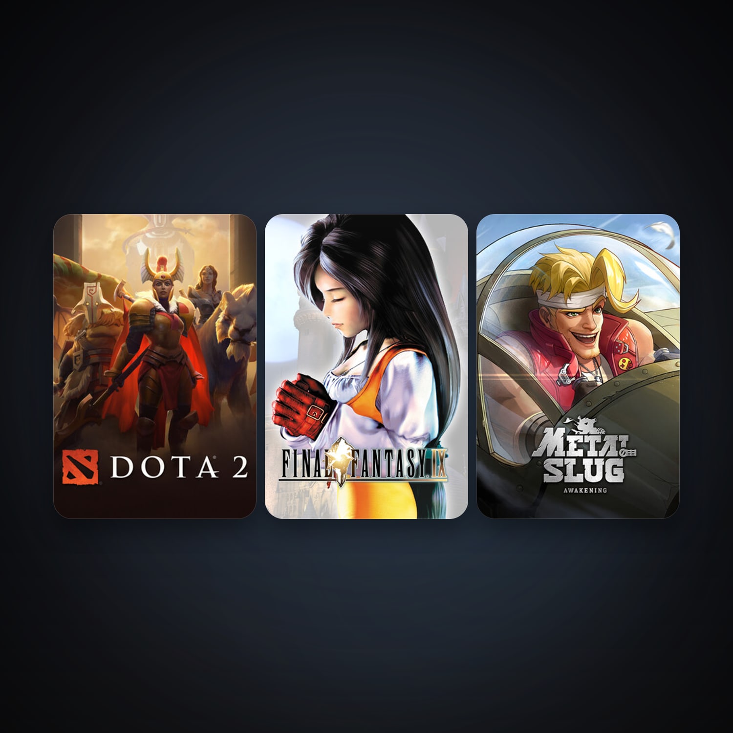 Dota 2 + FINAL FANTASY IX, 4 games, clean — HabibiAccounts