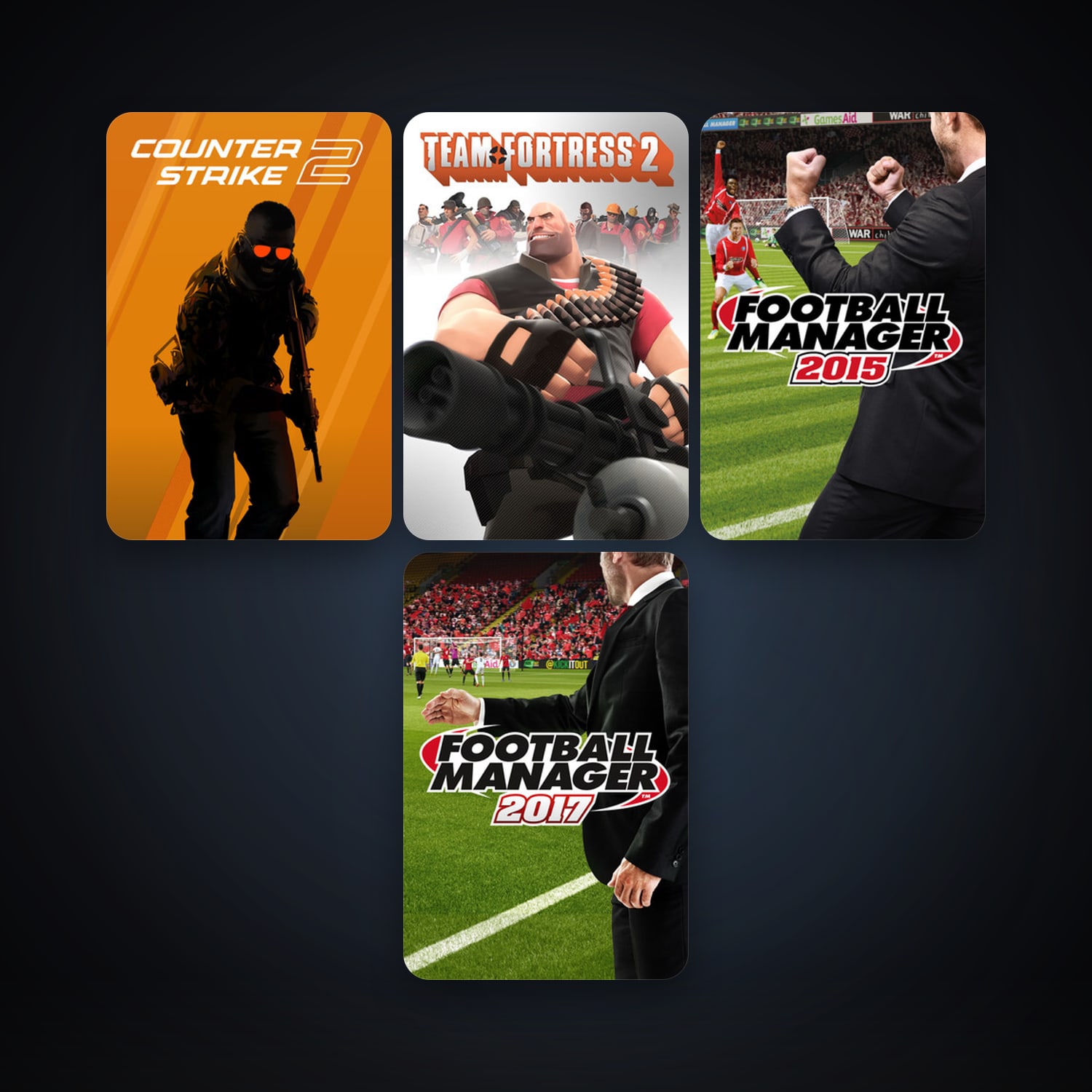 Team Fortress 2 + CS2 Prime, 8 games, clean — HabibiAccounts