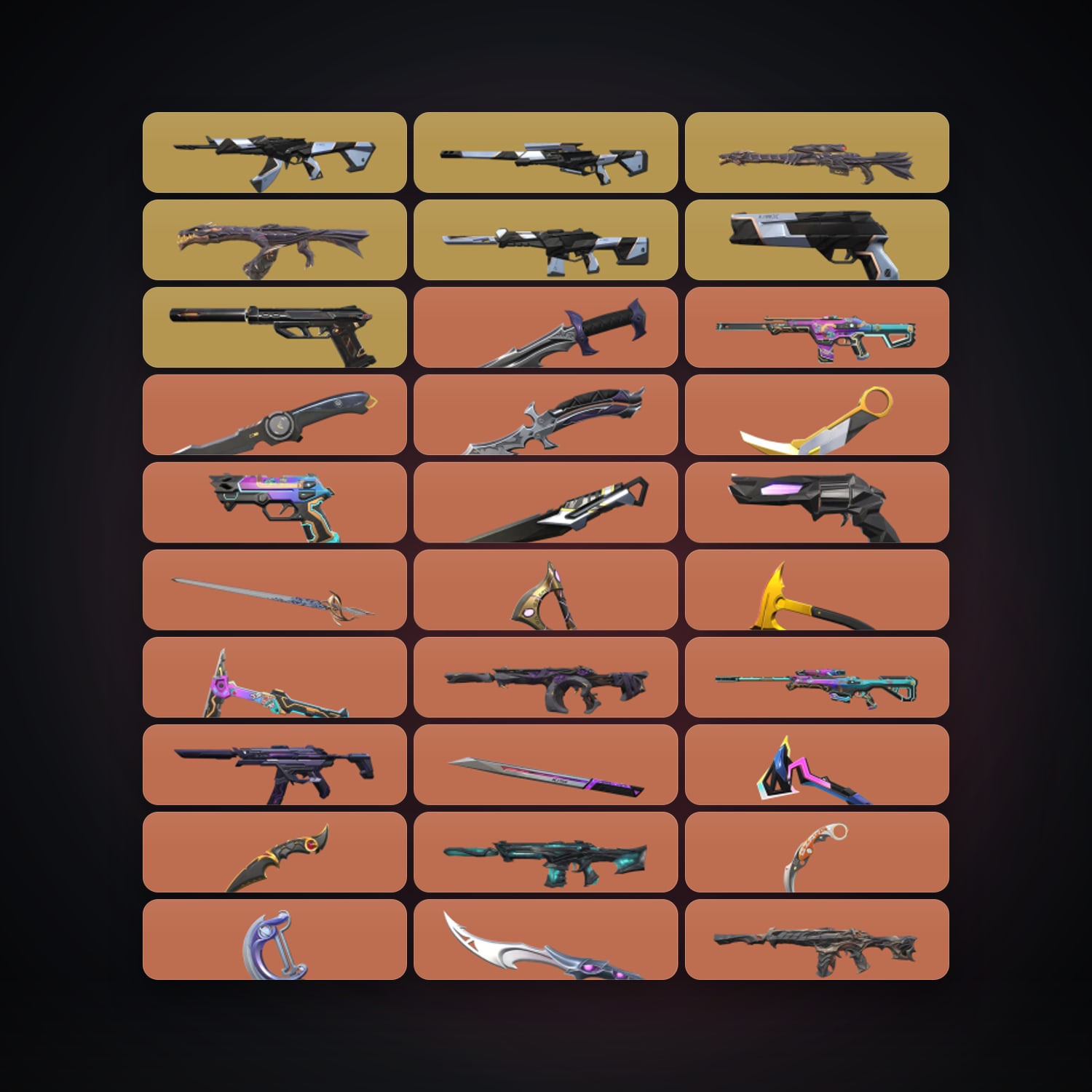 EU Plat 3 locker — 19 knives, 235 skins, lvl 547 — HabibiAccounts