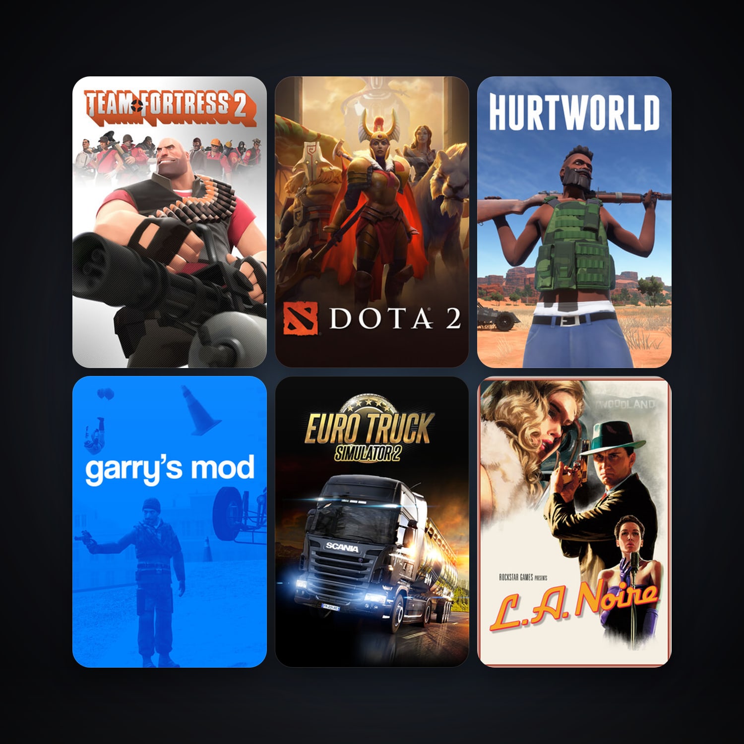 Team Fortress 2 + Dota 2, 37 games, Steam 11, clean — HabibiAccounts