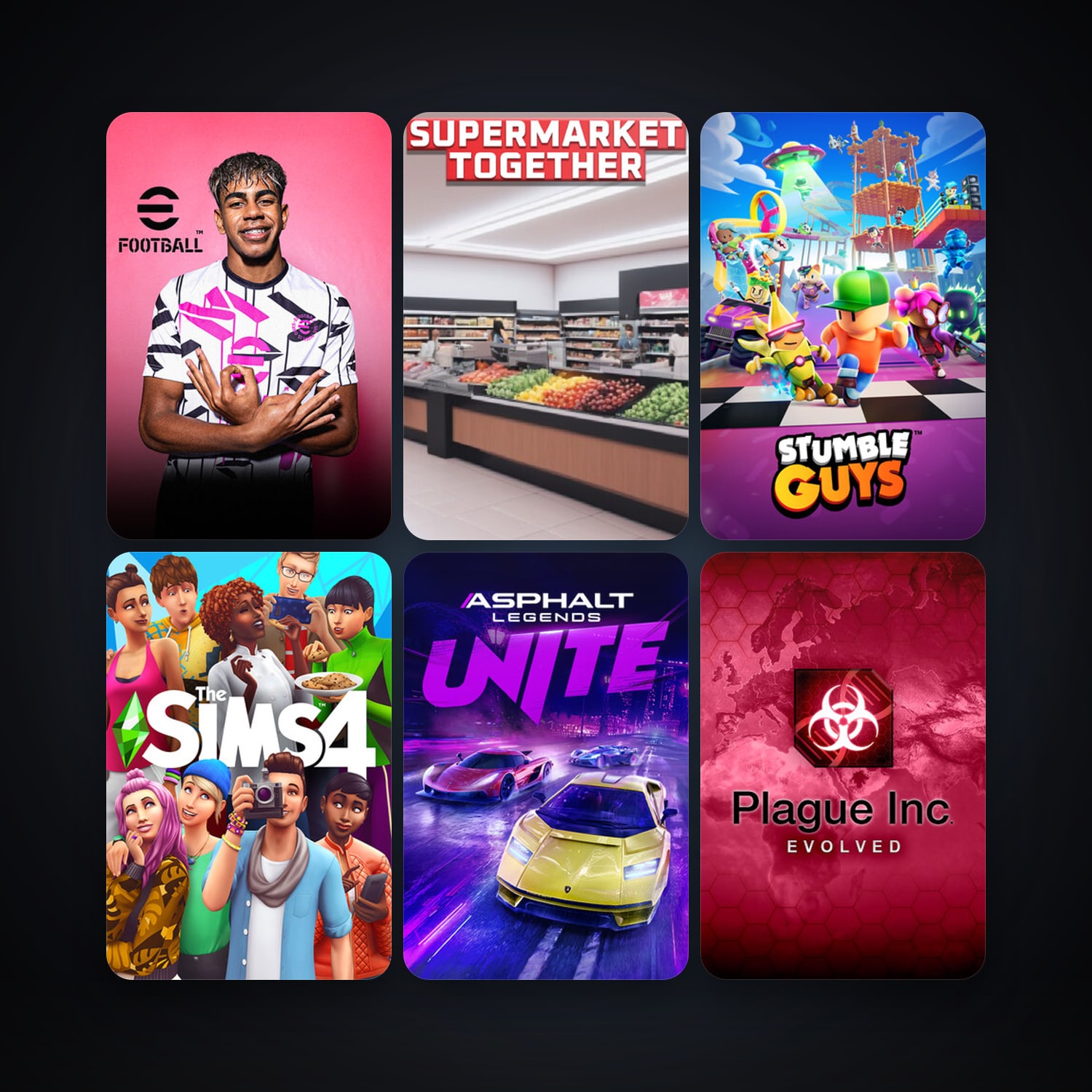 Plague Inc: Evolved + The Sims 4, 10 games, clean — HabibiAccounts