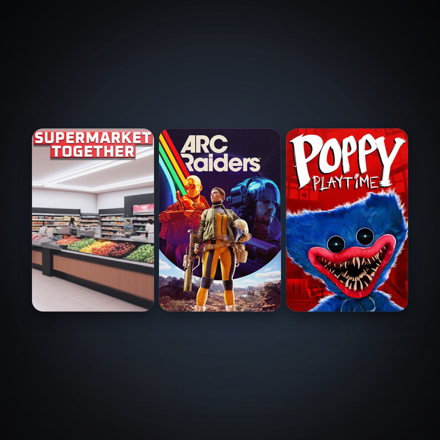 Poppy Playtime + ARC Raiders, 7 games, clean — HabibiAccounts