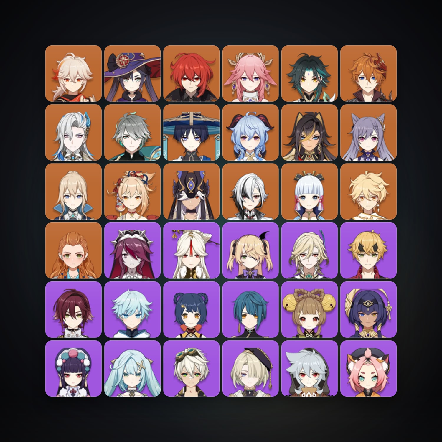 جينشن إمباكت | AR 57 | 55 شخصية | 17× 5★ — HabibiAccounts