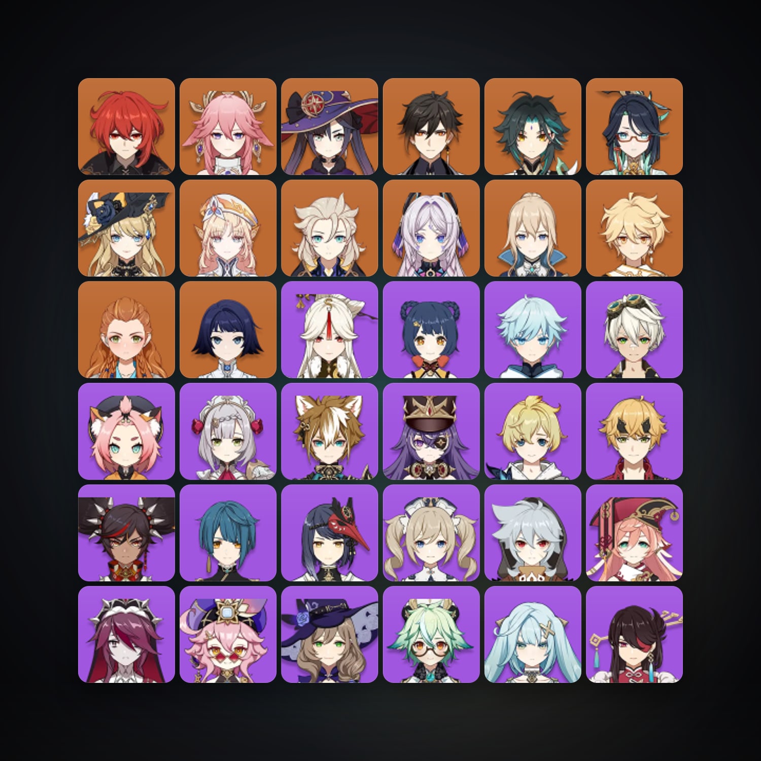 جينشن إمباكت | AR 56 | 54 شخصية | 11× 5★ — HabibiAccounts