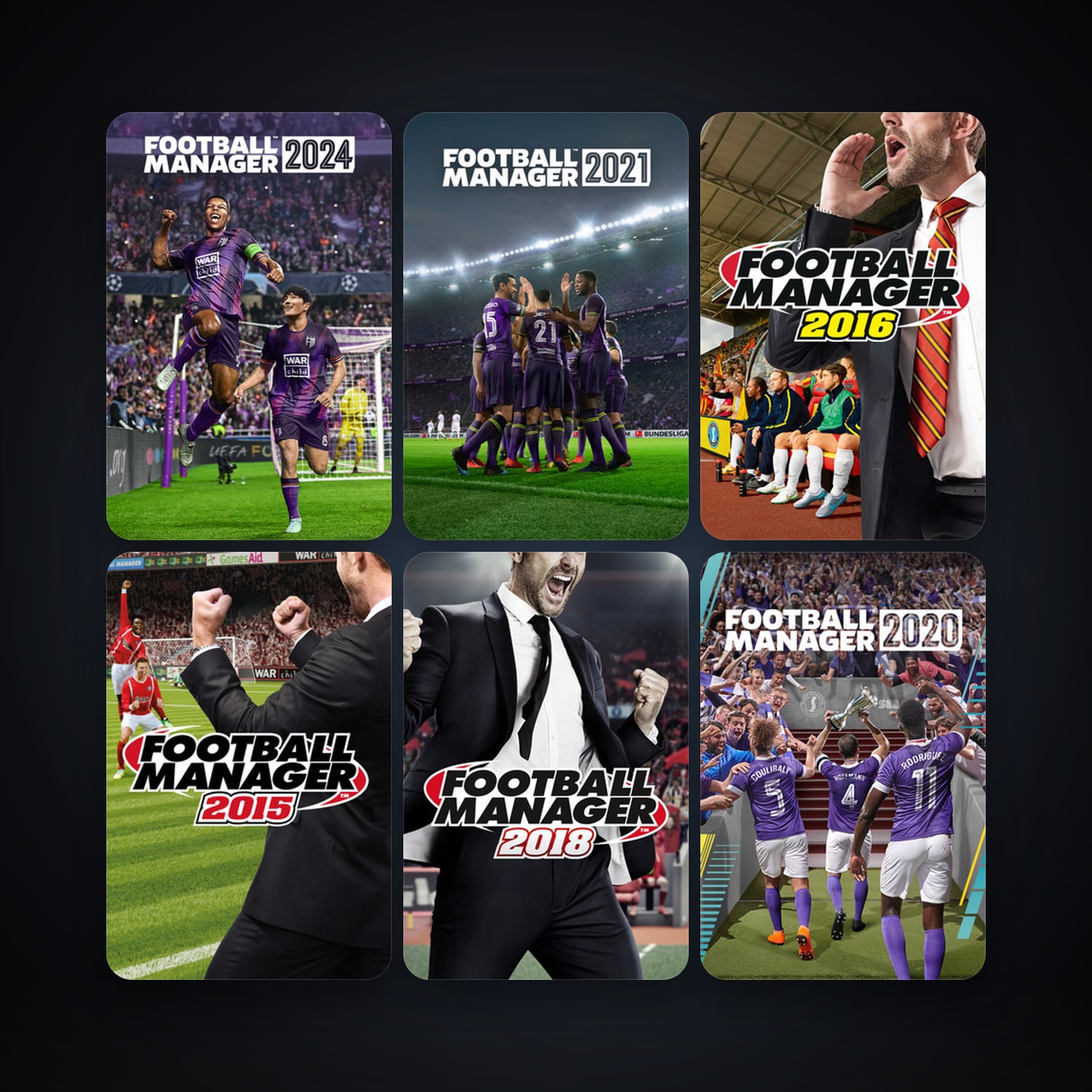 Football Manager 2015 + Football Manager 2016, 17 games, clean — HabibiAccounts