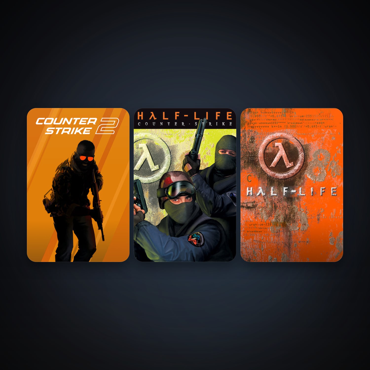 Counter-Strike + Half-Life, 5 games, clean — HabibiAccounts