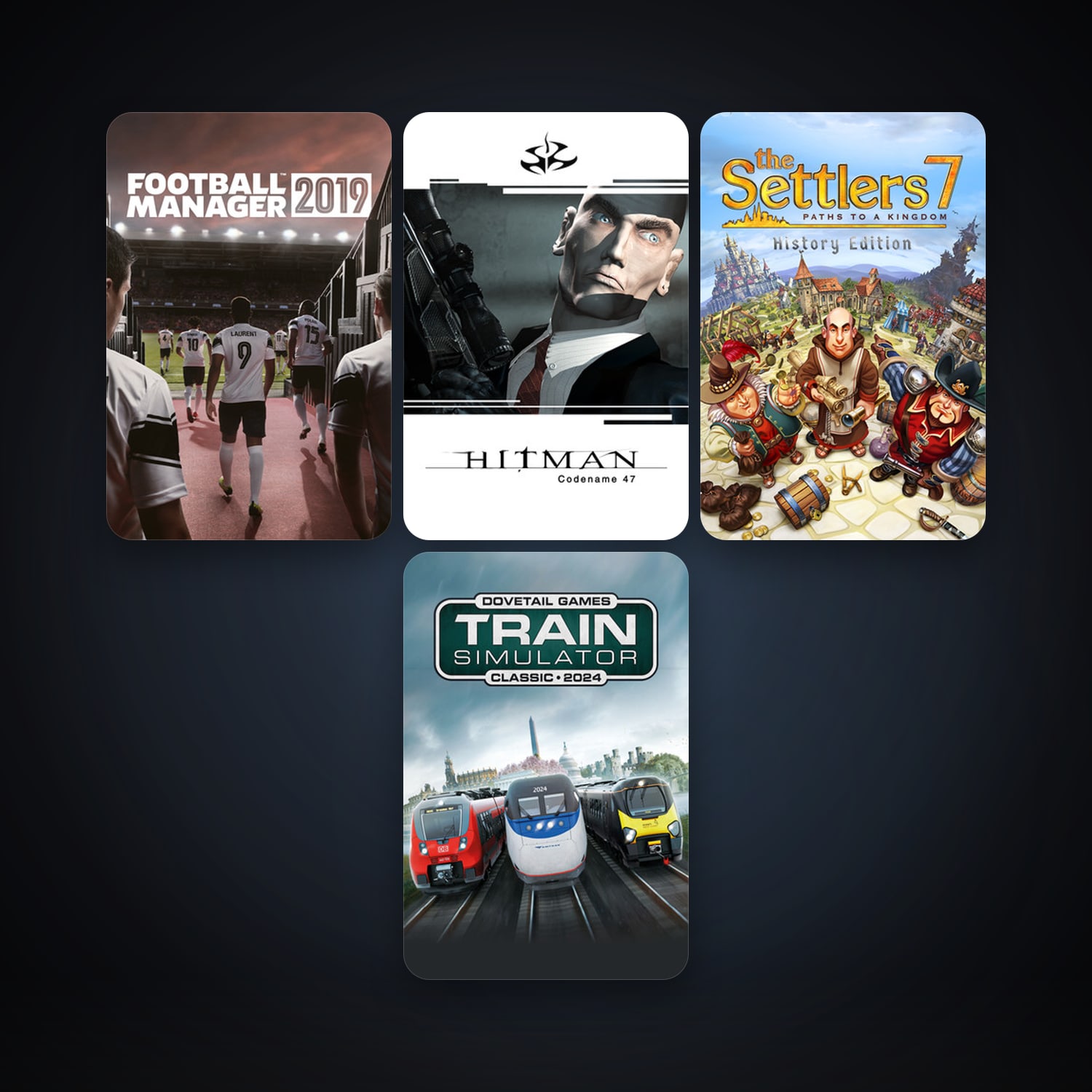 Hitman: Codename 47 + Train Simulator Classic, 6 games, clean — HabibiAccounts