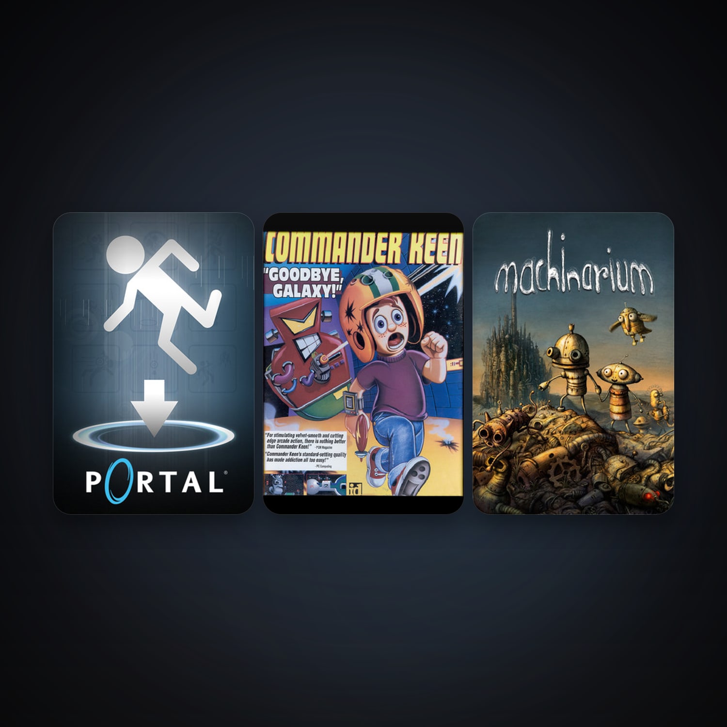 Portal + Commander Keen, 16 games, clean — HabibiAccounts