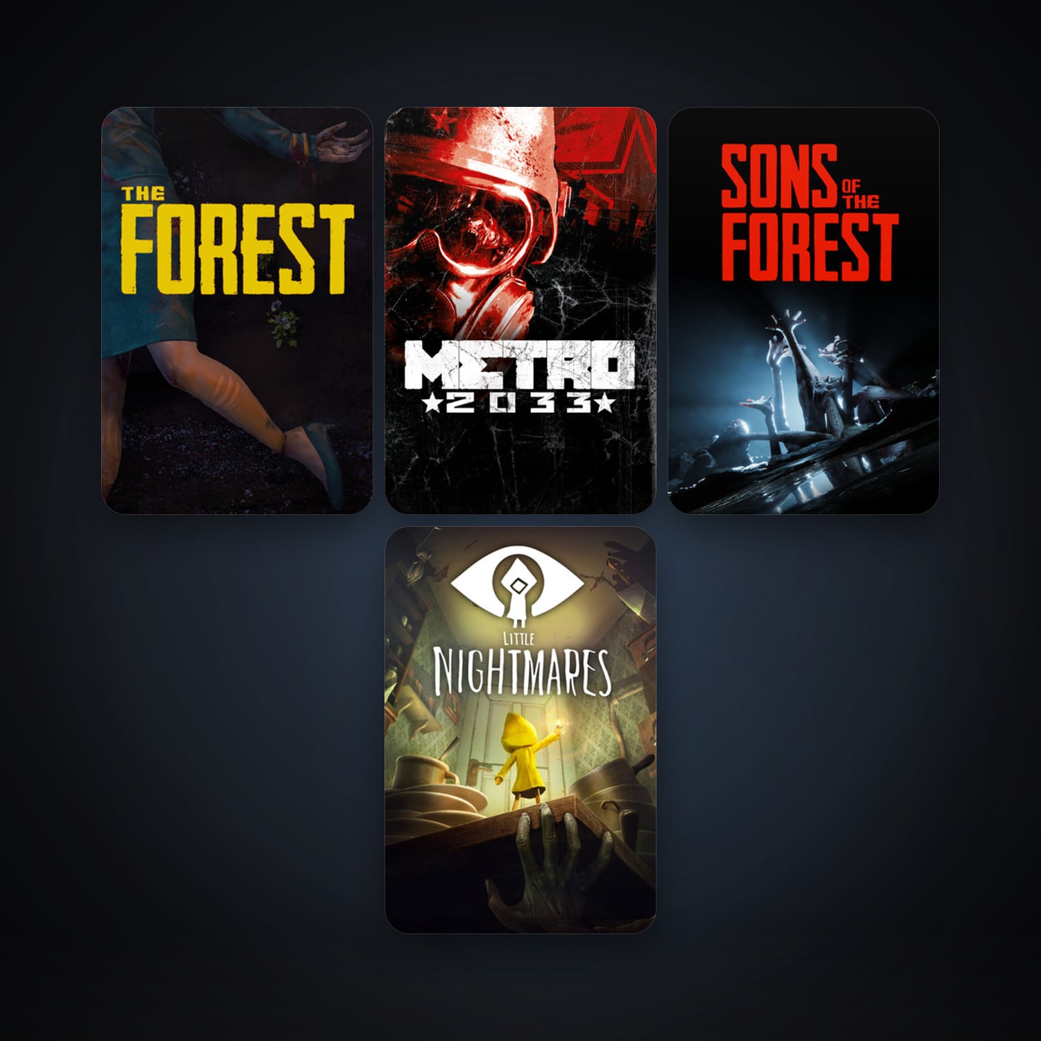 Metro 2033 + The Forest, 5 games, clean — HabibiAccounts