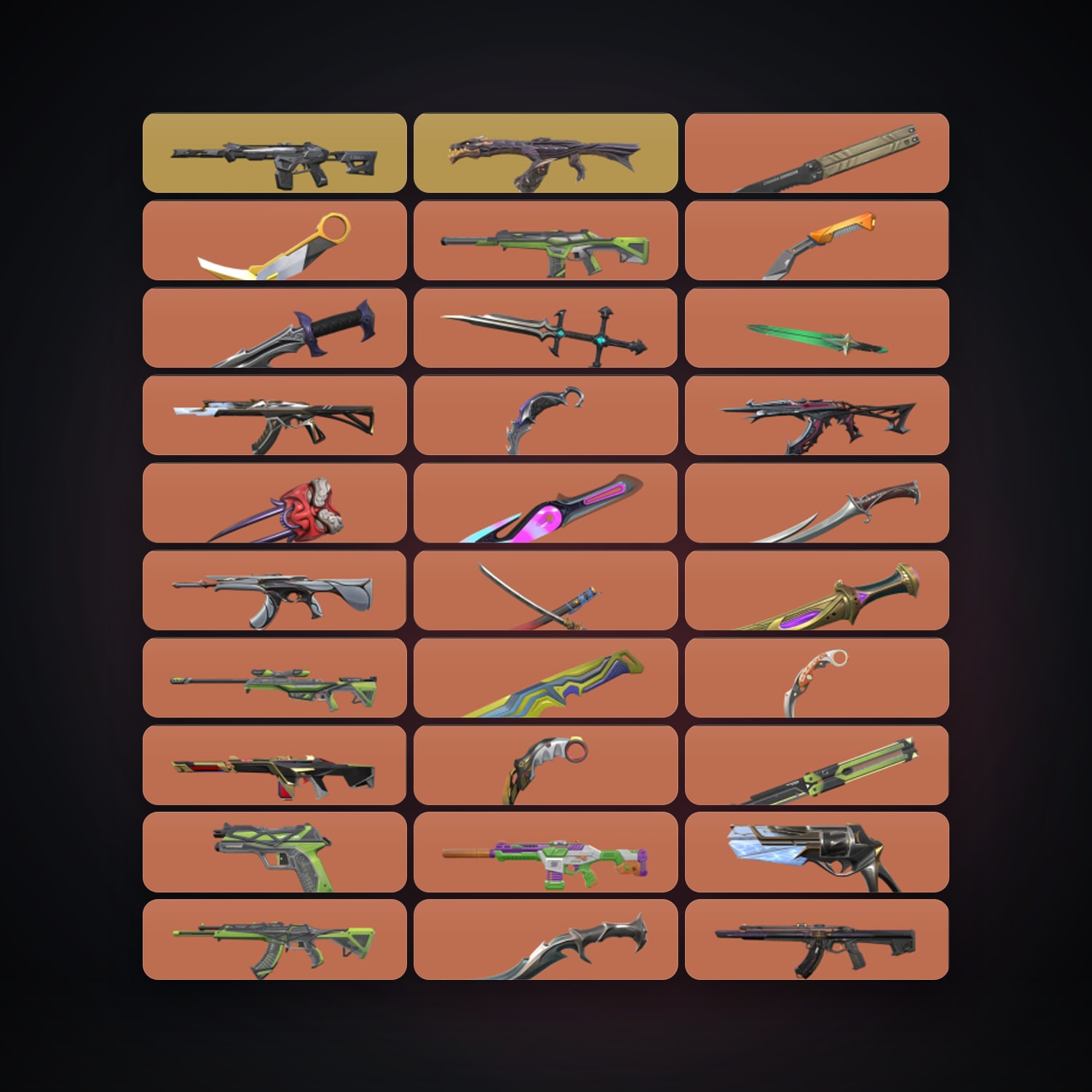 NA Gold 3 locker — 30 knives, 359 skins, lvl 400 — HabibiAccounts