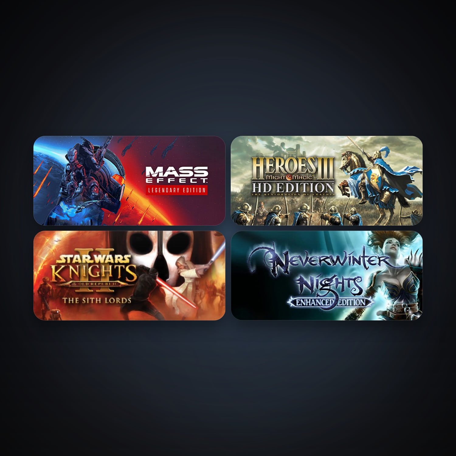 STAR WARS Jedi Knight - Jedi Academy + STAR WARS Knights of the Old Republic II - The Sith Lords, 6 games, clean — HabibiAccounts