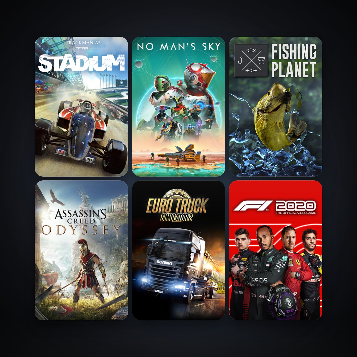 Euro Truck Simulator 2 + TrackMania² Stadium, 58 games, Steam 11, clean — HabibiAccounts