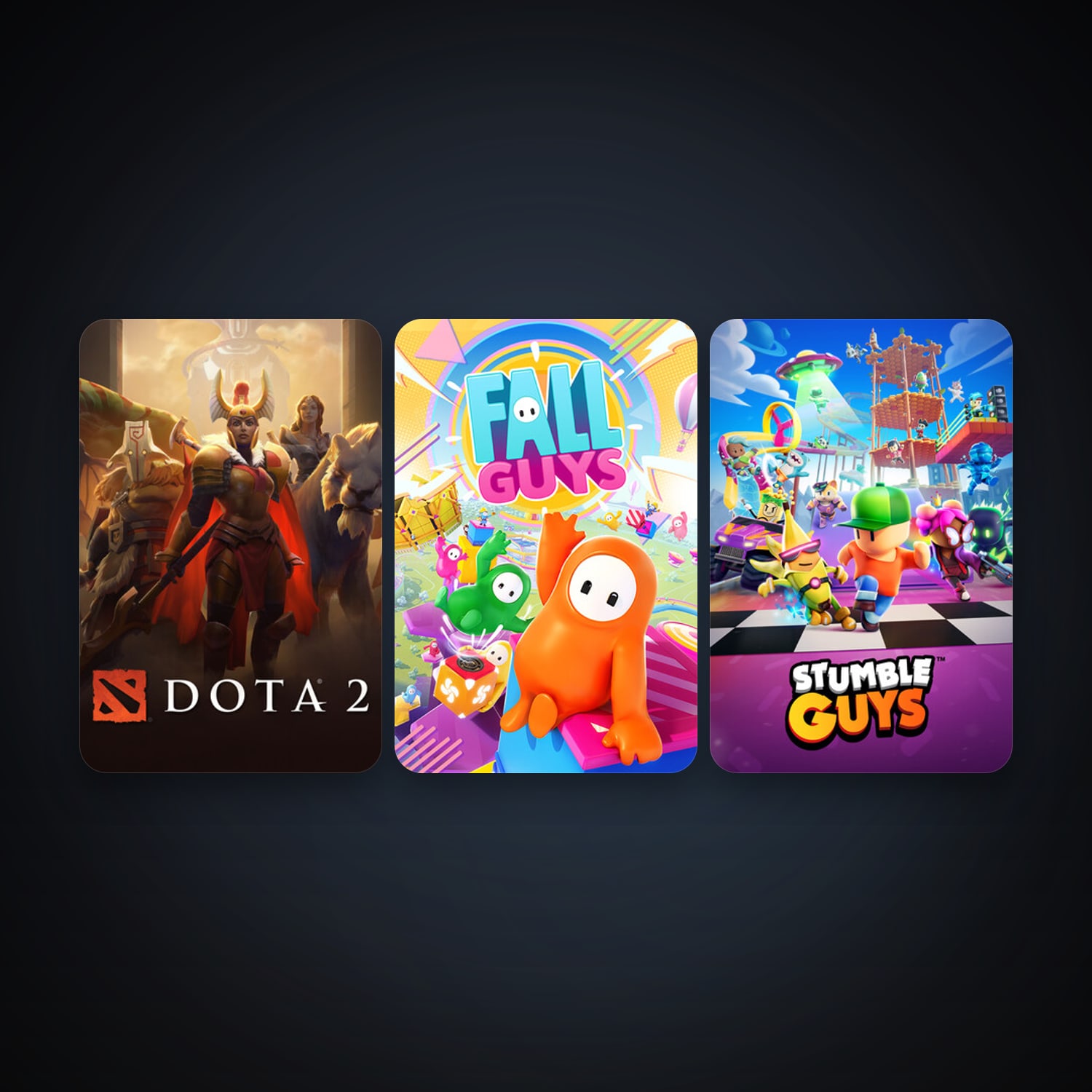 Dota 2 + Fall Guys, 3 games, clean — HabibiAccounts