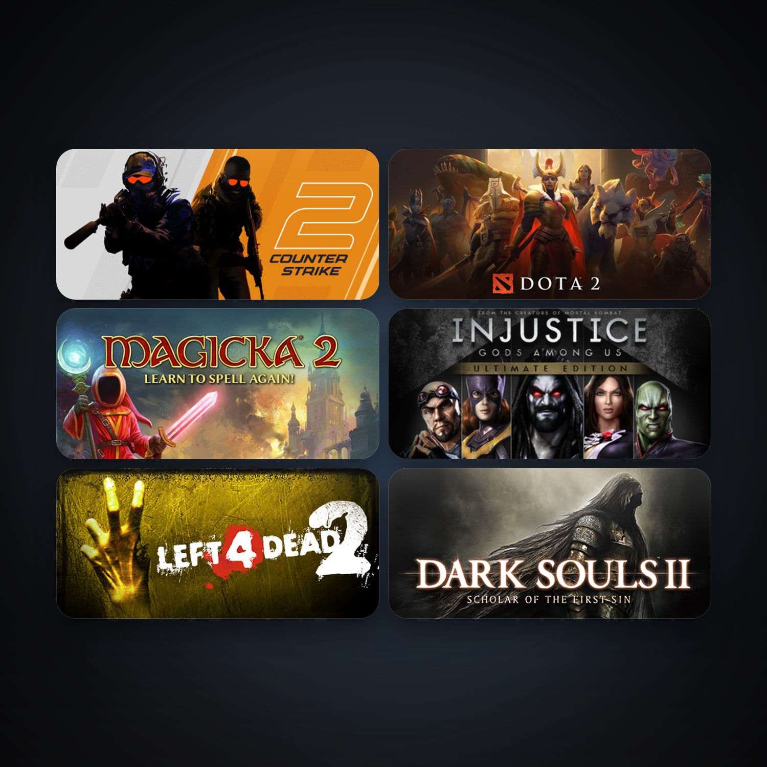 Left 4 Dead 2 + Dota 2, 17 games, Steam 28, clean — HabibiAccounts