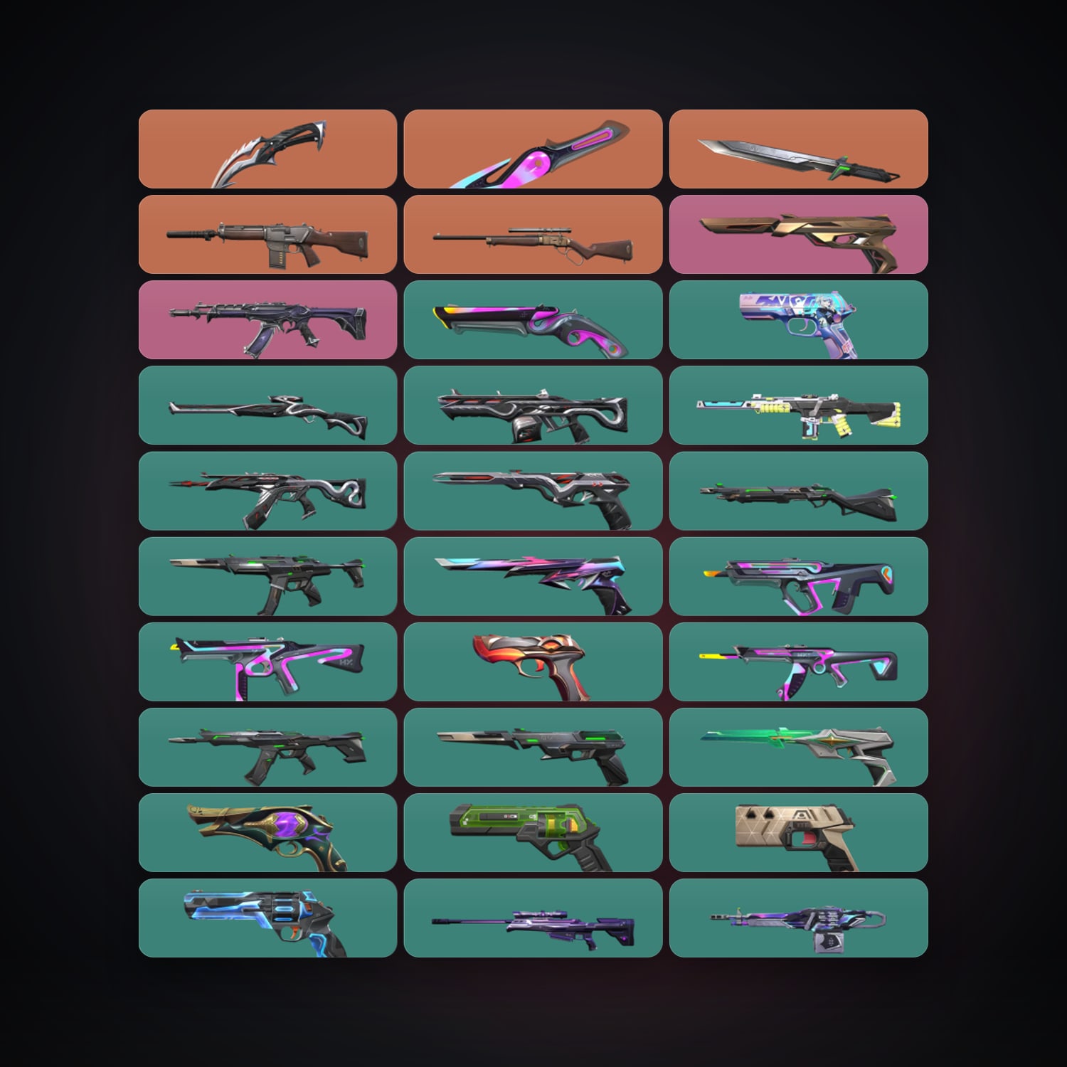 LA Gold 2 locker — 3 knives, 57 skins, lvl 361 — HabibiAccounts