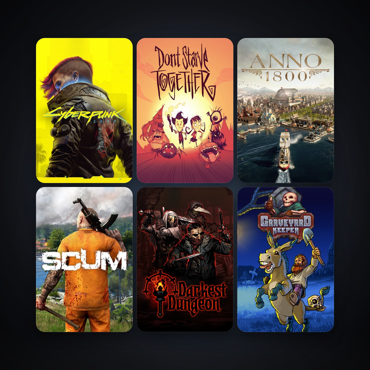 Darkest Dungeon + Don't Starve Together, 128 games, clean — HabibiAccounts