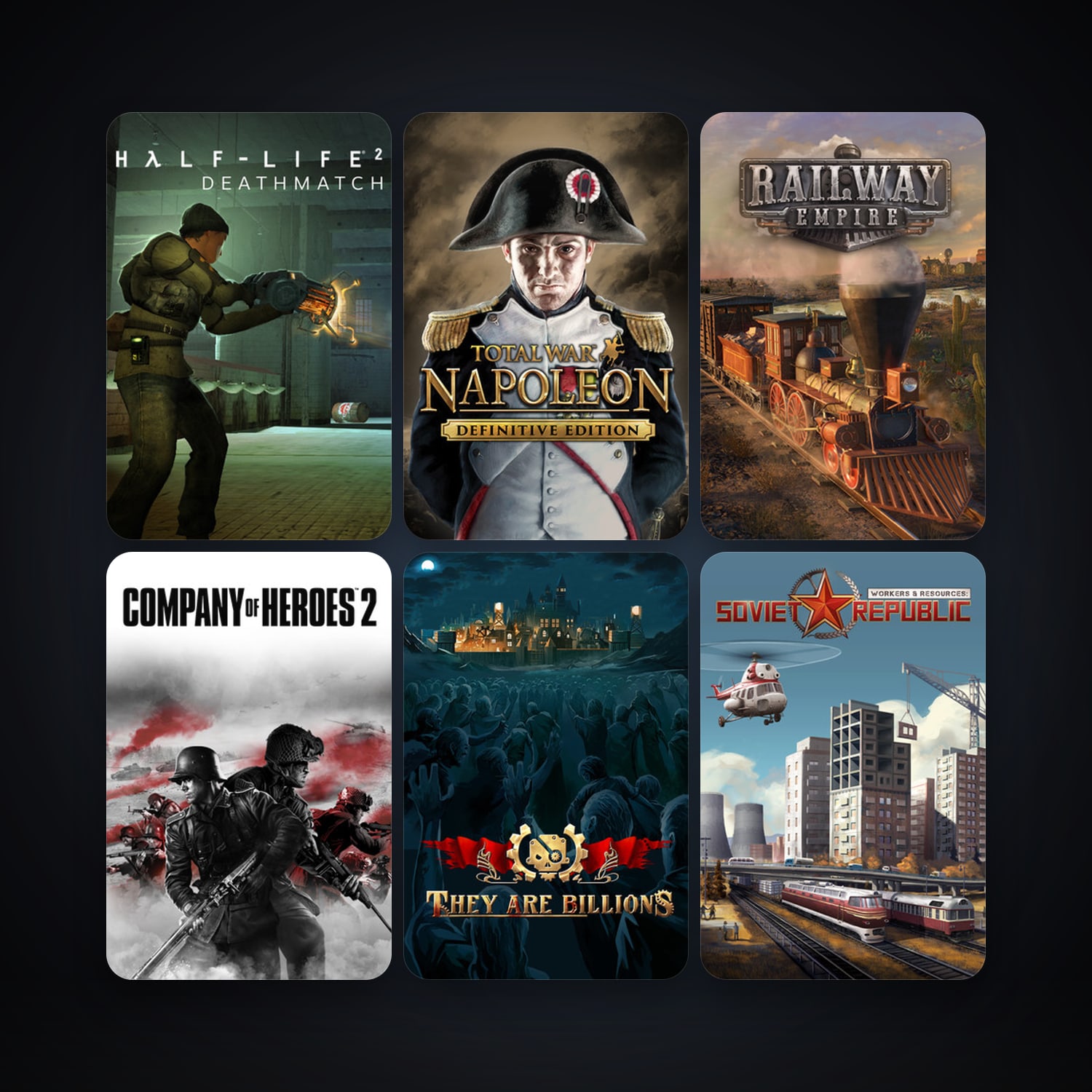 Half-Life 2: Deathmatch + Total War: NAPOLEON - Definitive Edition, 104 games, Steam 11, clean — HabibiAccounts