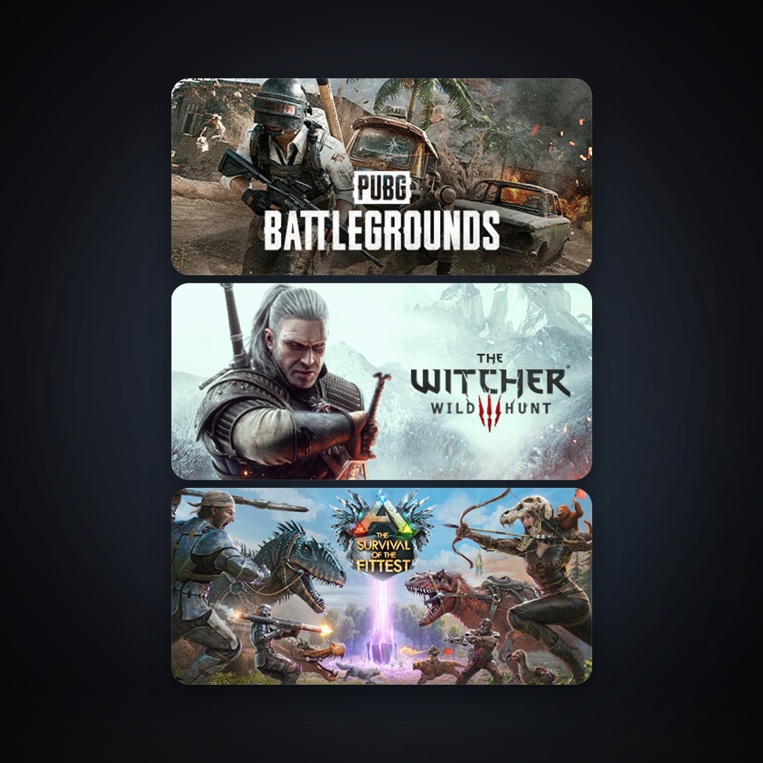 The Witcher 3: Wild Hunt + ARK: The Survival Of The Fittest, 6 games, clean — HabibiAccounts