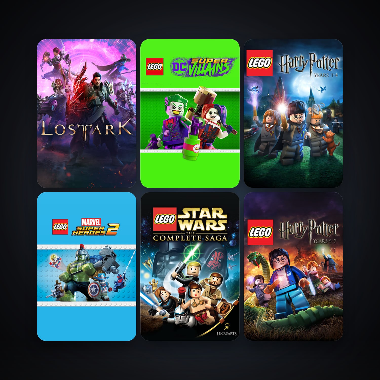 LEGO Harry Potter: Years 1-4 + LEGO Star Wars - The Complete Saga, 8 games, clean — HabibiAccounts