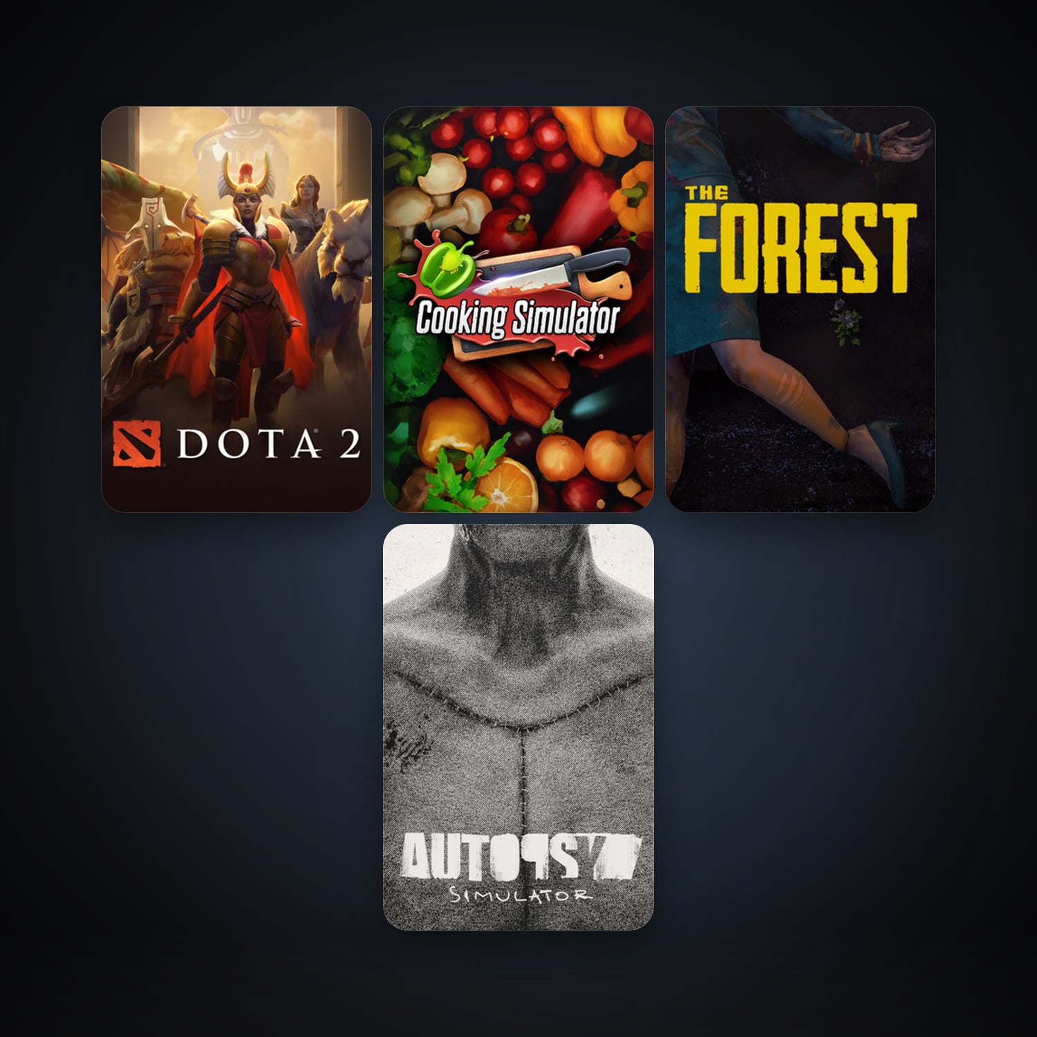 Dota 2 + The Forest, 5 games, clean — HabibiAccounts