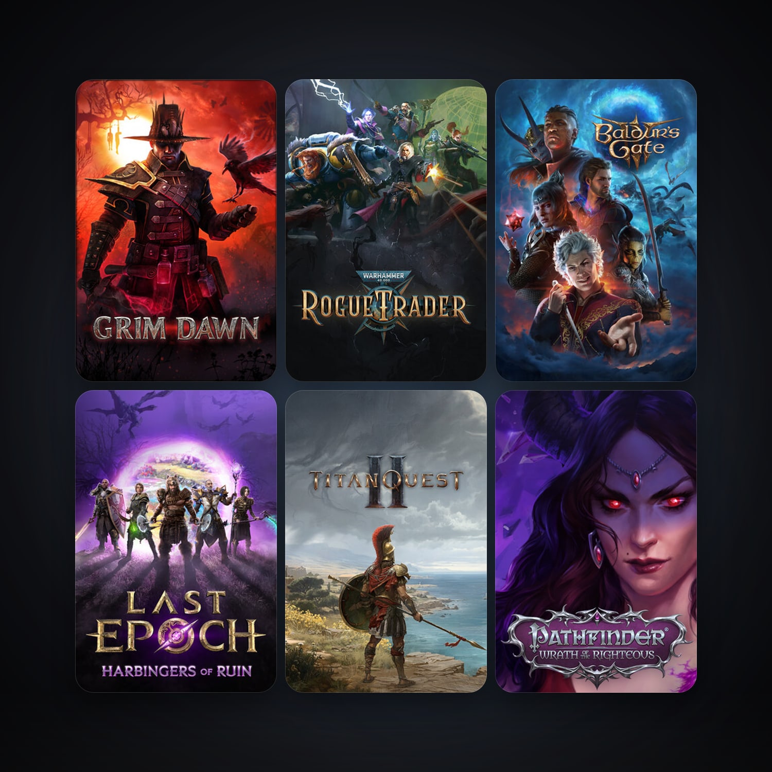 Grim Dawn + Path of Exile, 47 games, clean — HabibiAccounts
