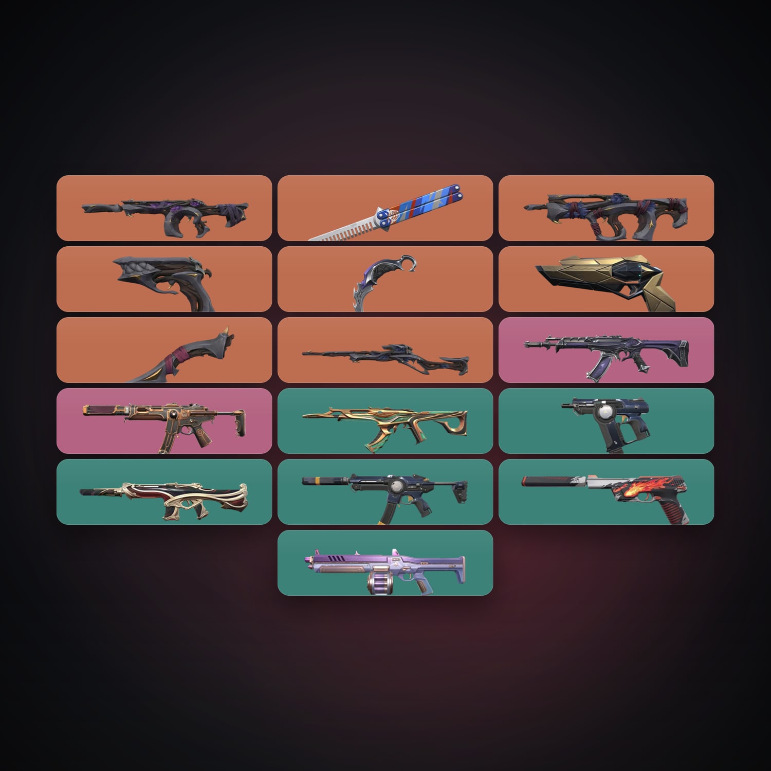 NA locker — 3 knives, 18 skins, lvl 25 — HabibiAccounts