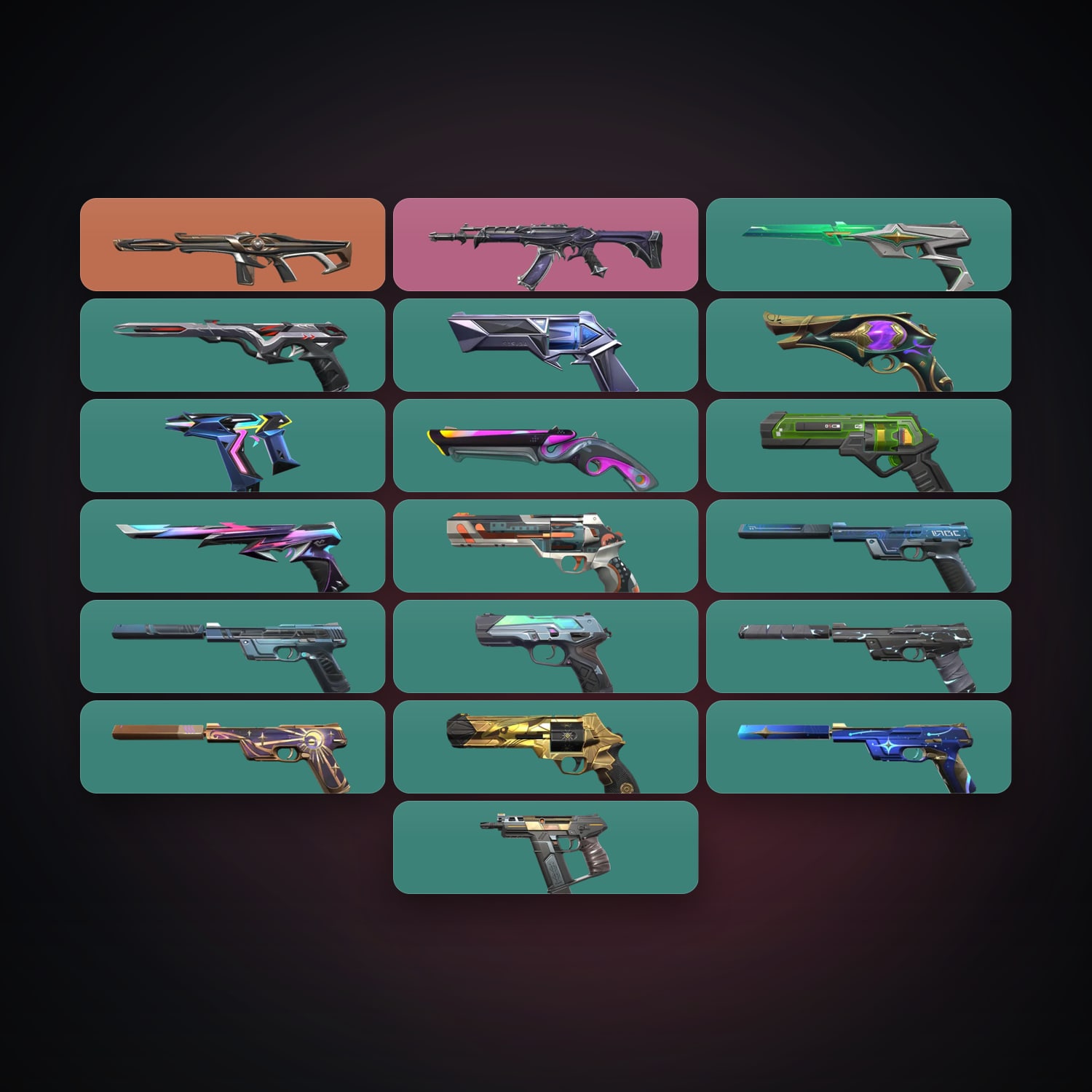 AP Gold 2 locker — 19 skins, lvl 313 — HabibiAccounts