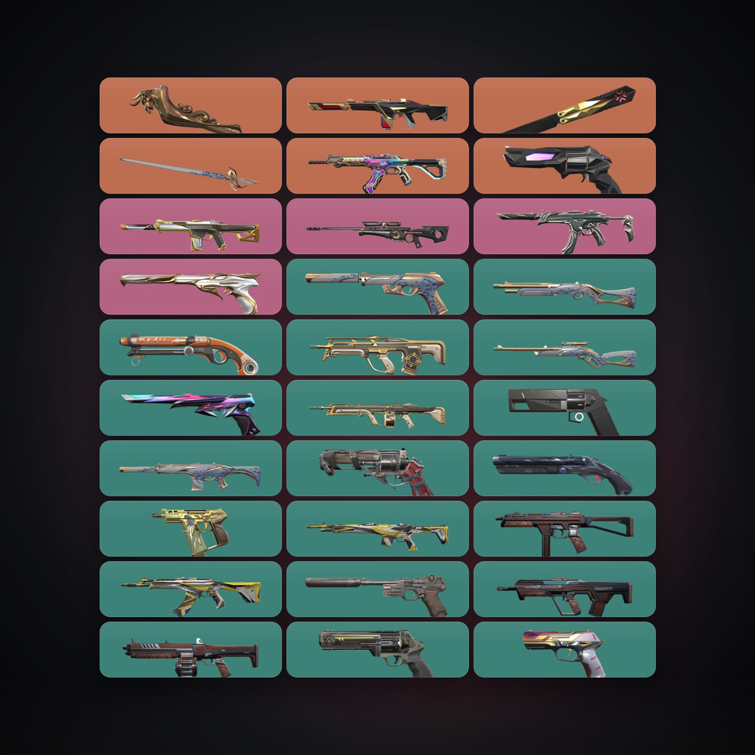 KR Gold 3 locker — 3 knives, 41 skins, lvl 228 — HabibiAccounts