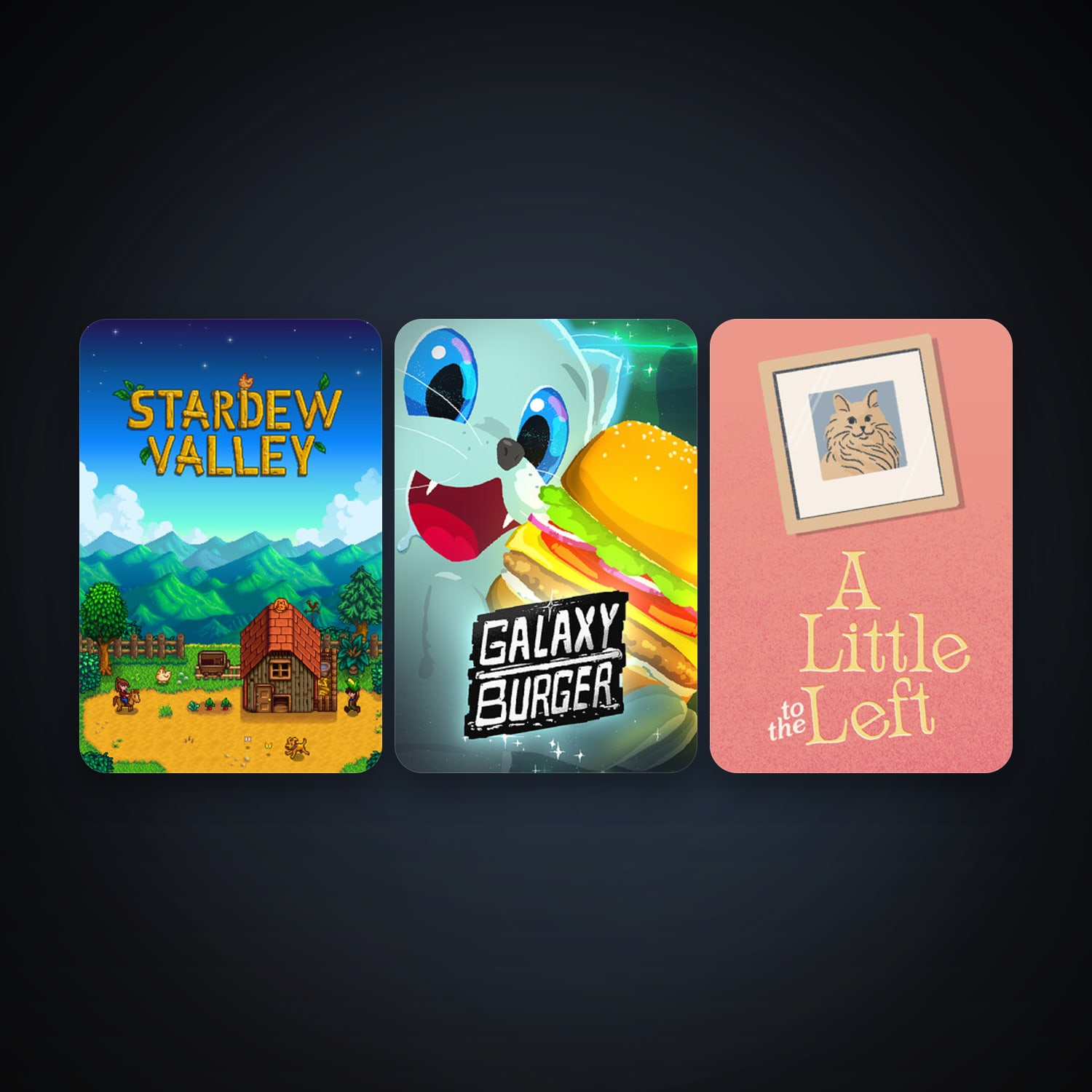 Stardew Valley + A Little to the Left, 3 games, clean — HabibiAccounts